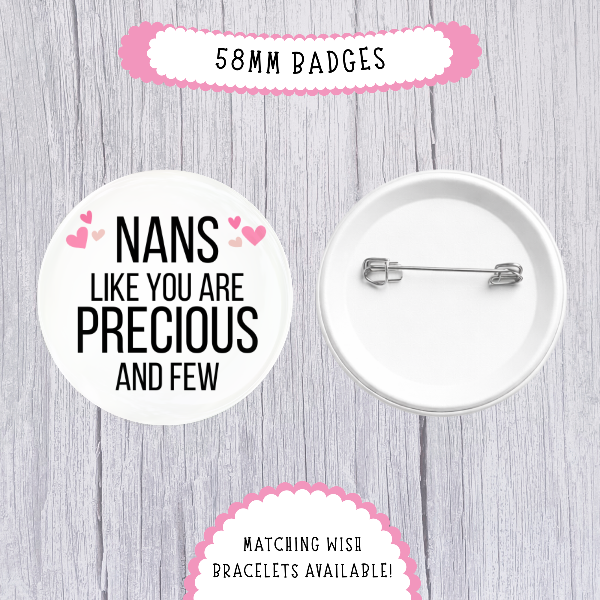 10 x 'Mums/Nans Like You' Badges - 58mm