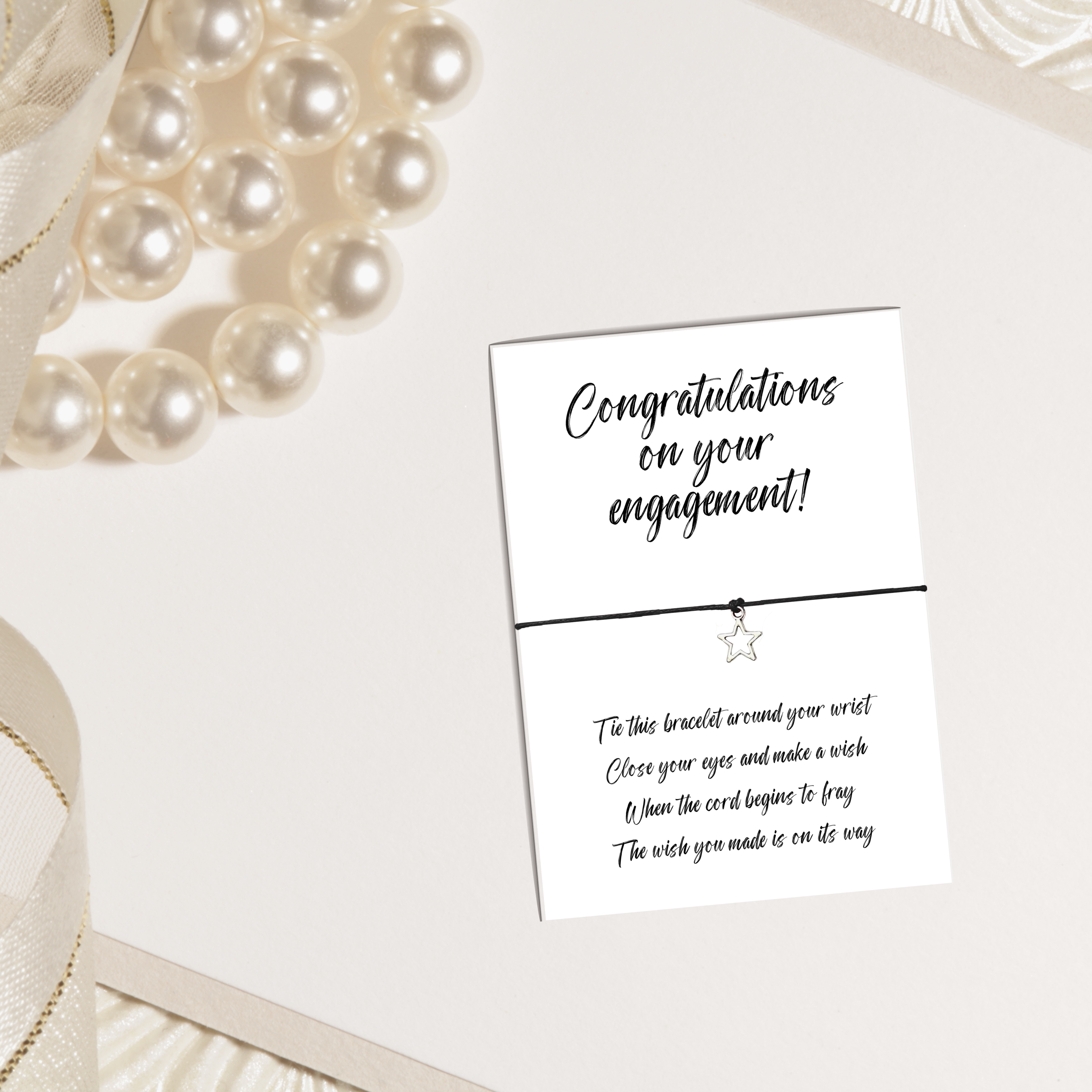 10 x 'Congratulations On Your Engagement' Wish Bracelets - A6