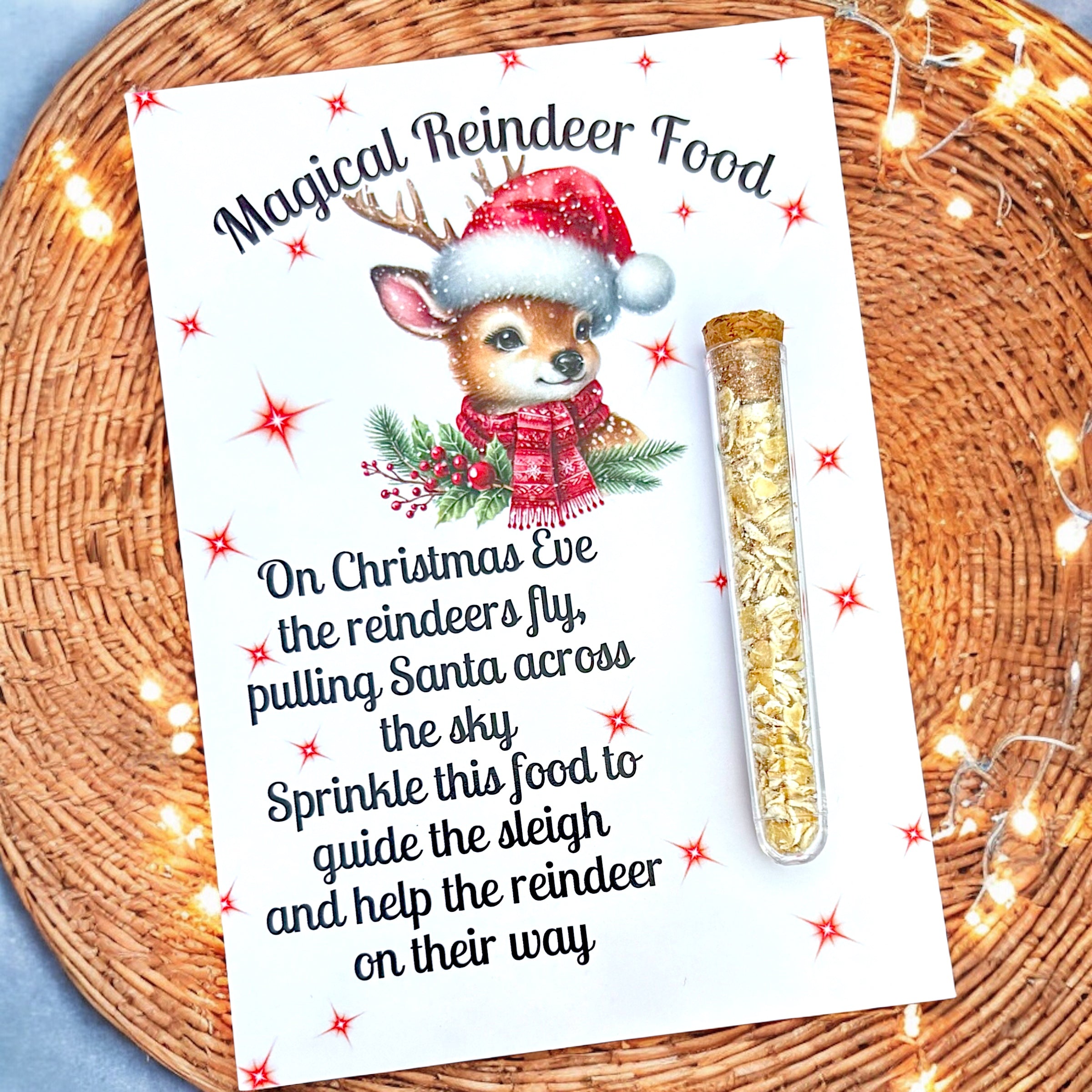 10 x Magical Reindeer Food Tubes (Choose from Oats or Seeds)