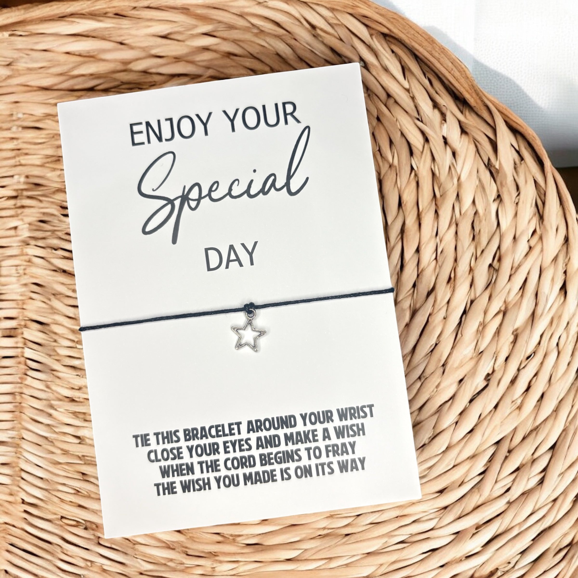 10 x 'Enjoy your special day' Bracelets - A6