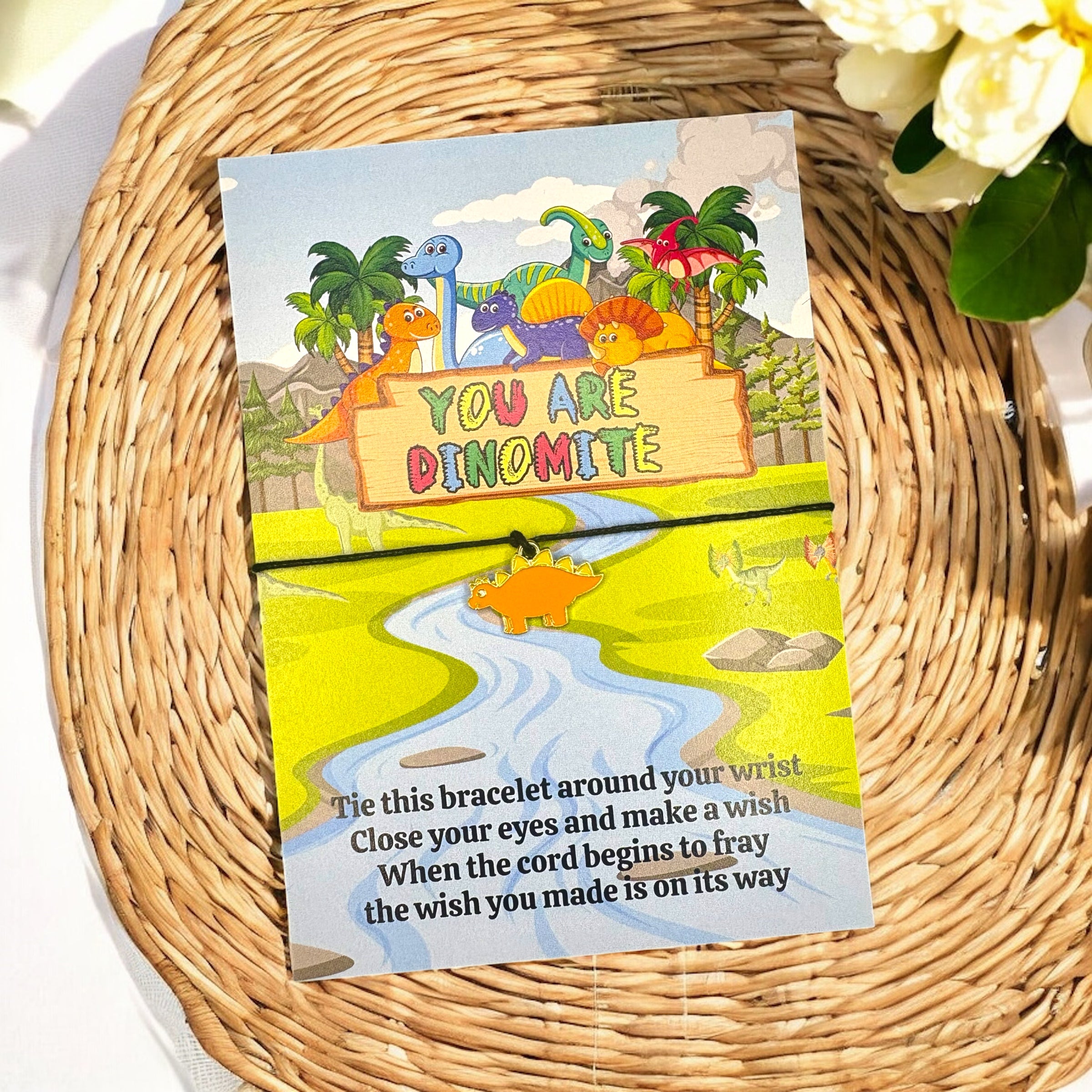 1 x You are Dinomite - Bracelets - Dinosaur Charm - A6