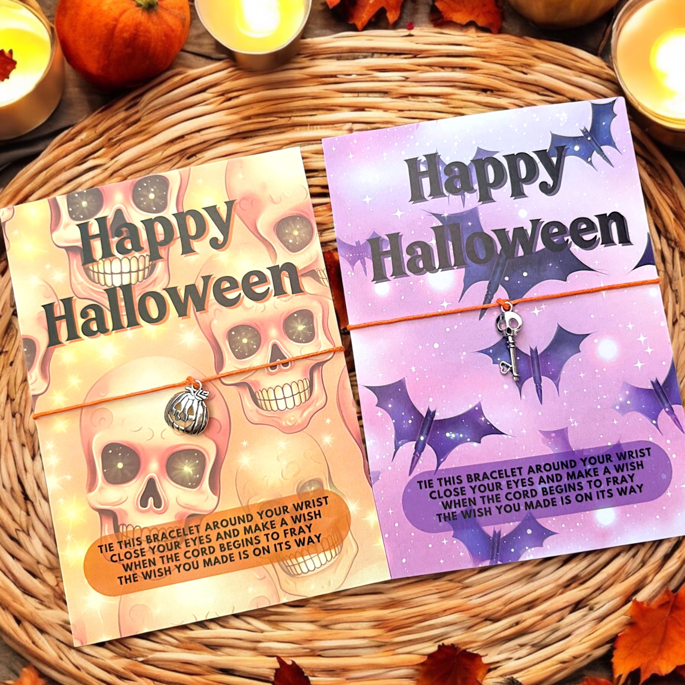 10 x 'Happy Halloween' Bracelets - A6