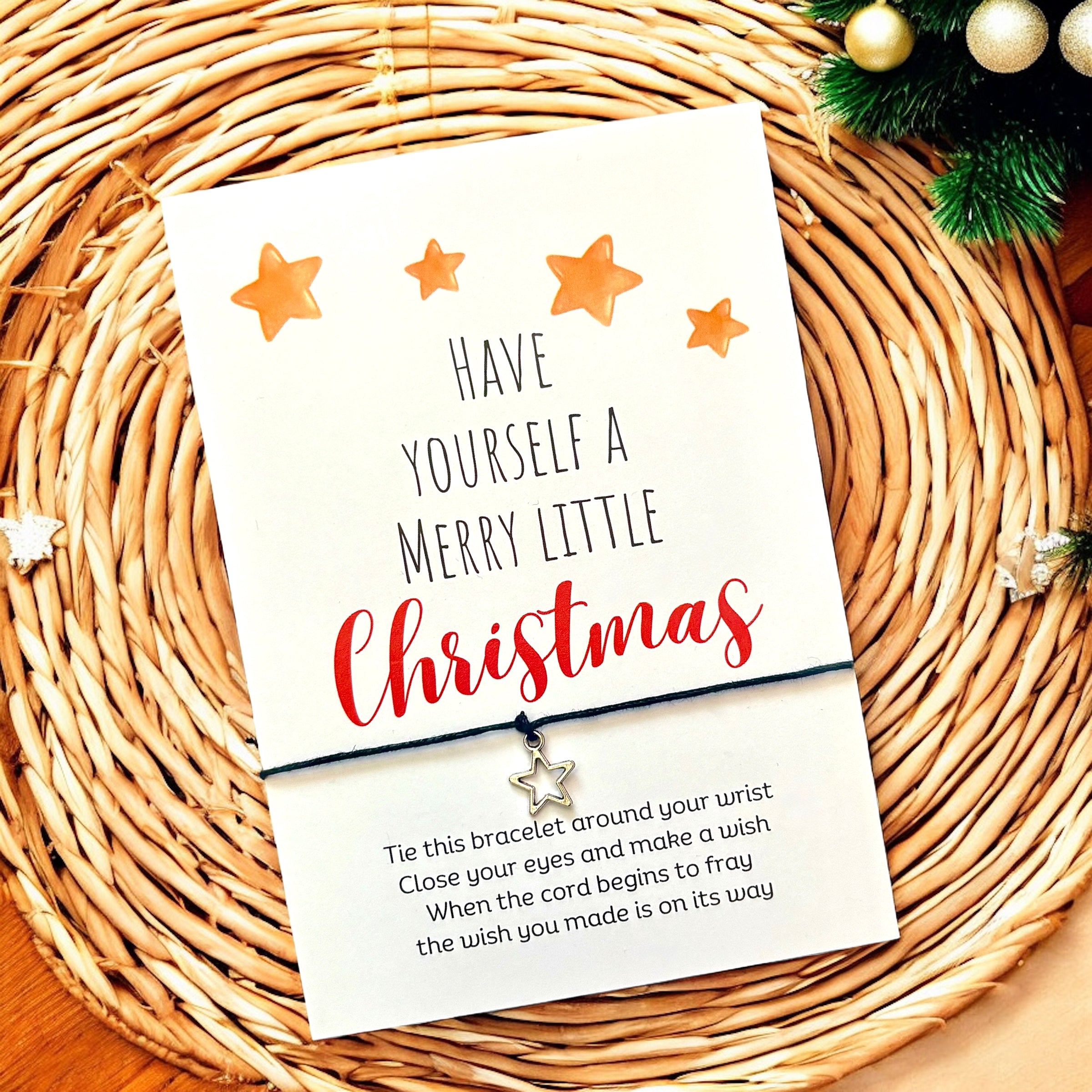 10 x 'Merry Little Christmas' Bracelets - A6