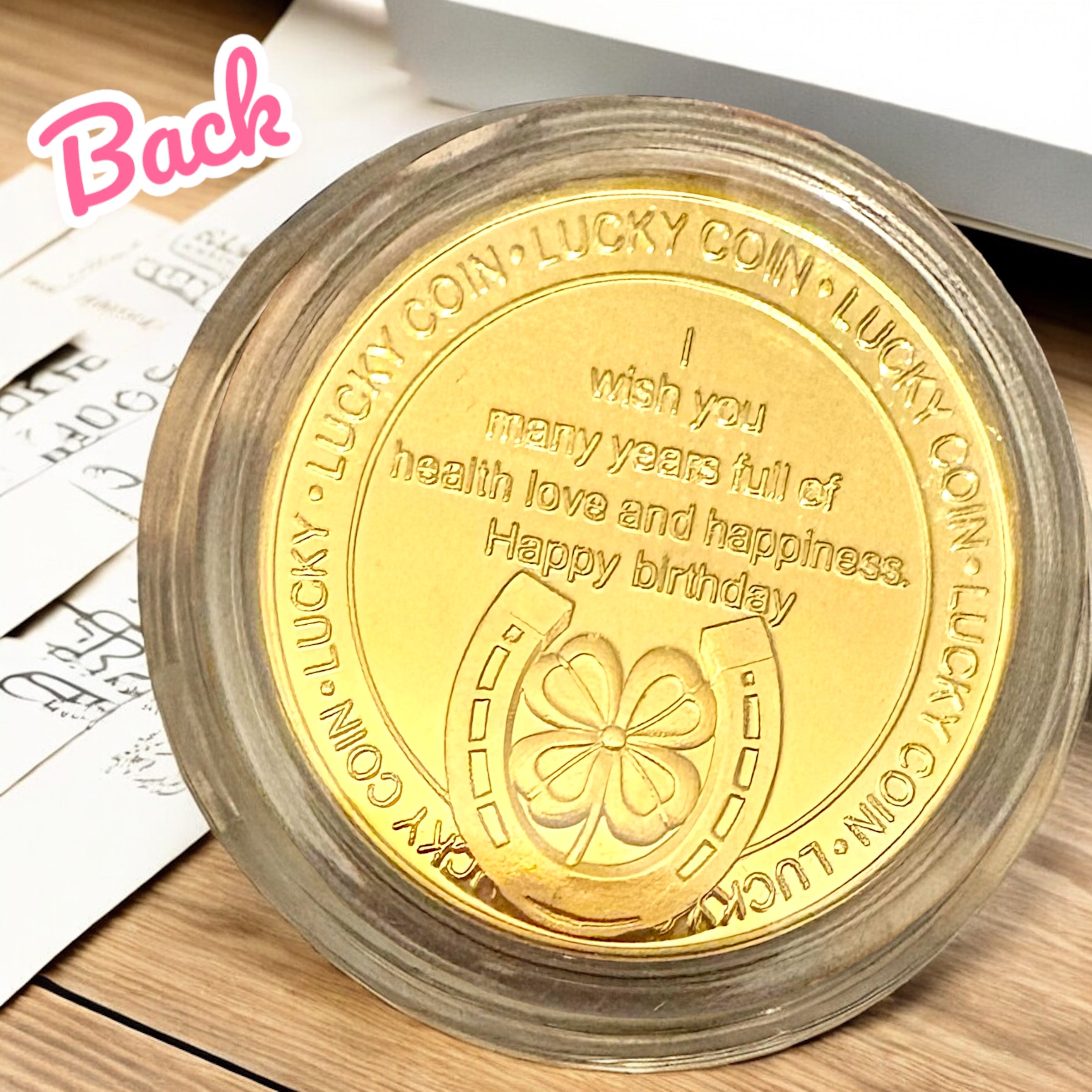 5 x 'Happy Birthday' Lucky Coins - A6