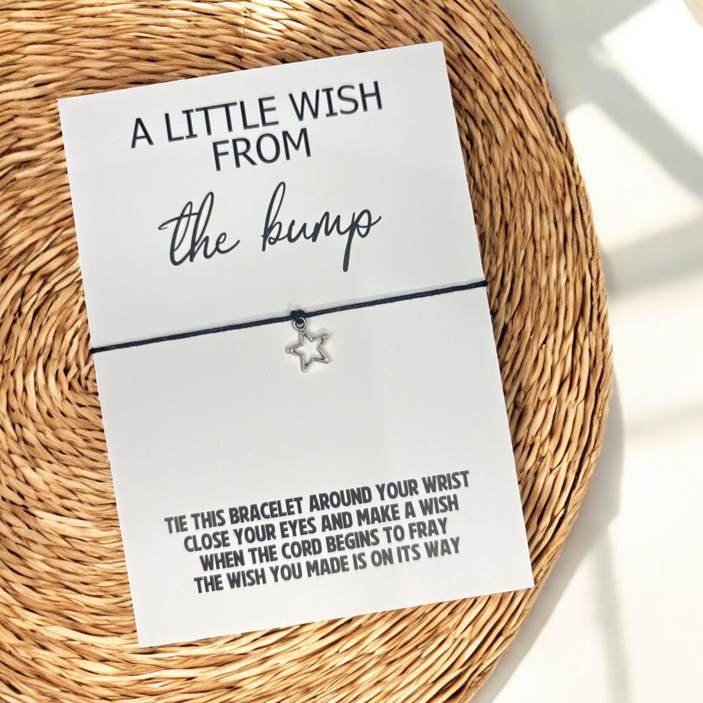 10 x 'A little wish from The Bump' Bracelets - A6