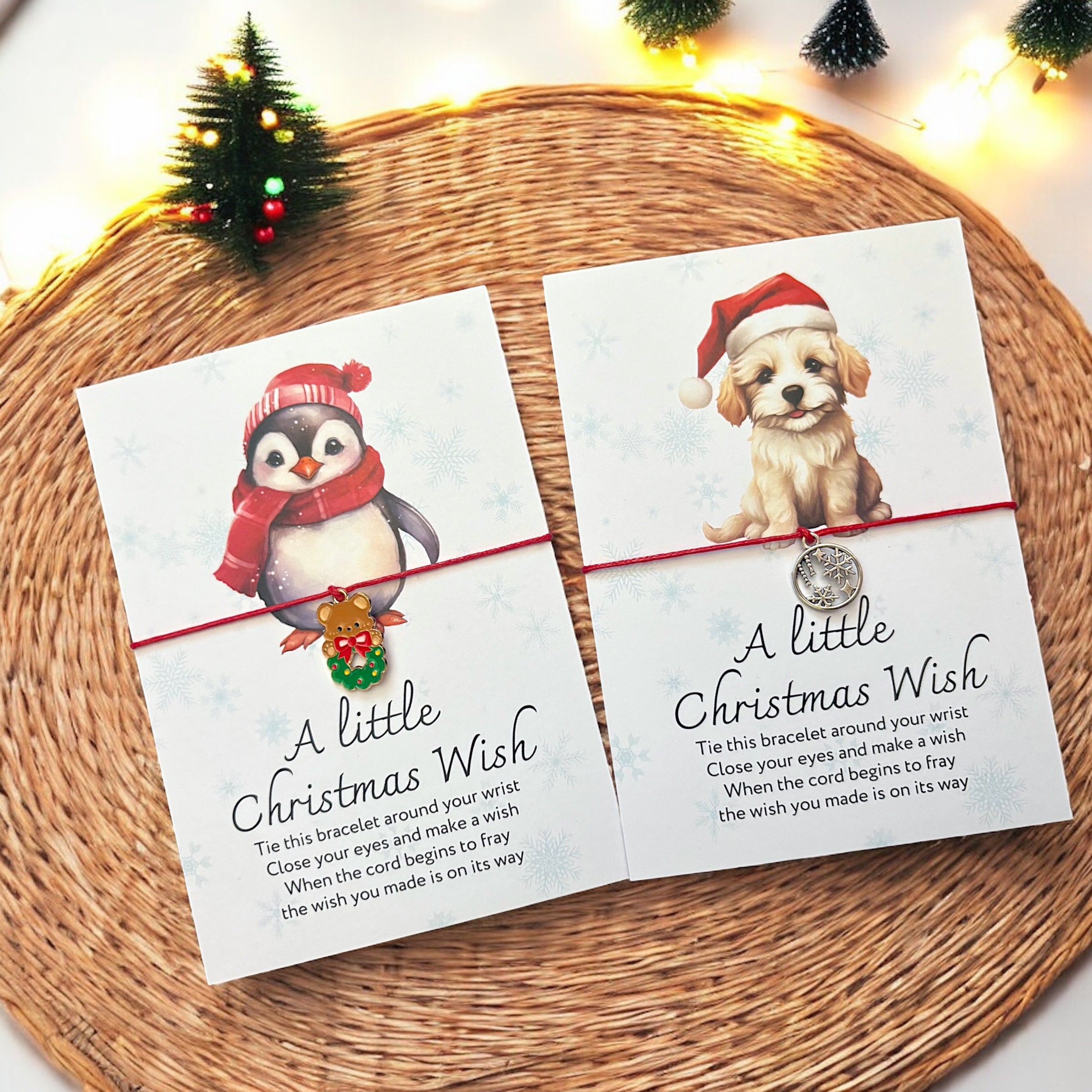 10 x 'A Little Christmas Wish' Bracelet - A6