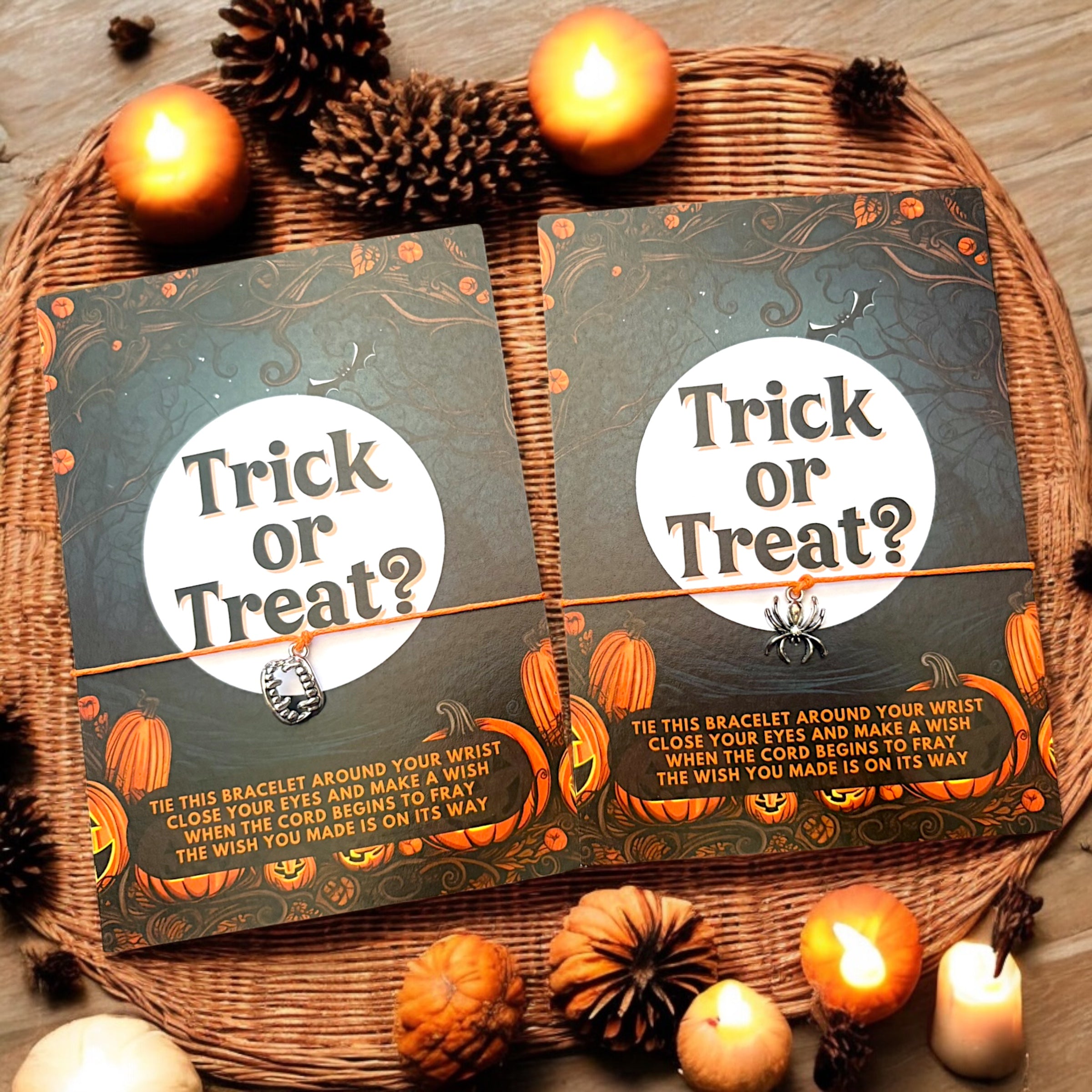 10 x 'Trick or Treat' Bracelets - A6