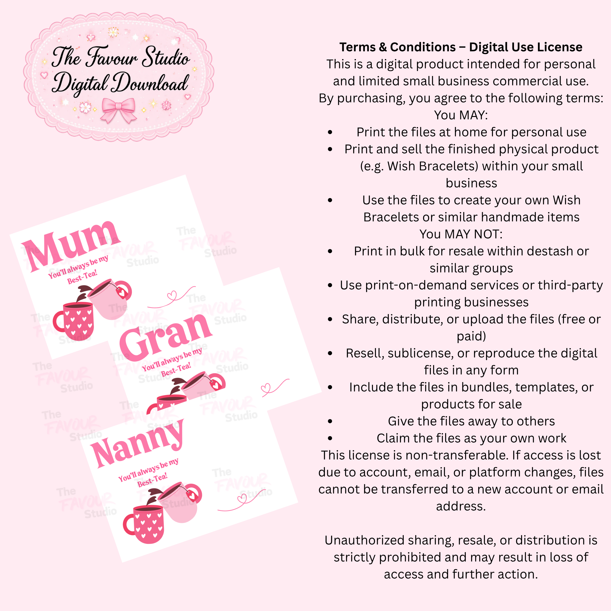 DIGITAL TFS - Mum/Nan Tea Bag Cards