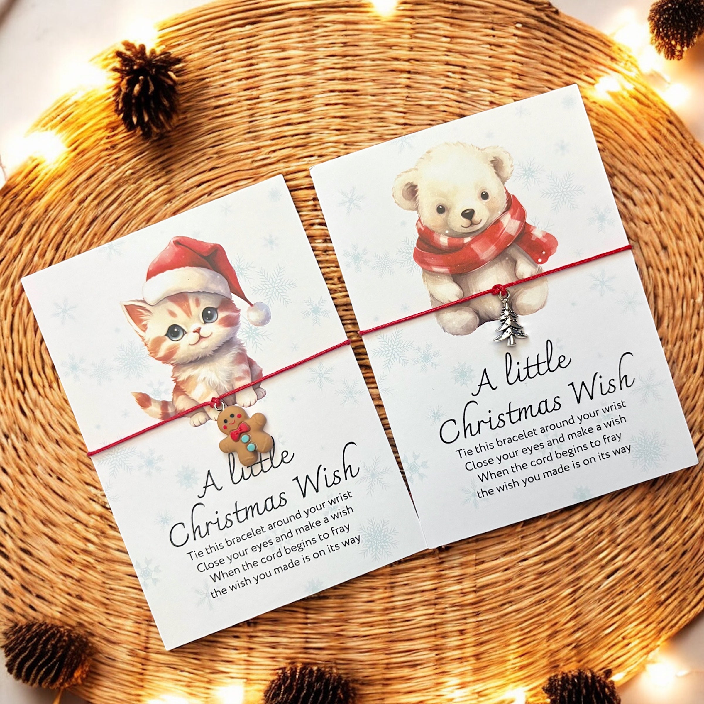 10 x 'A Little Christmas Wish' Bracelet - A6