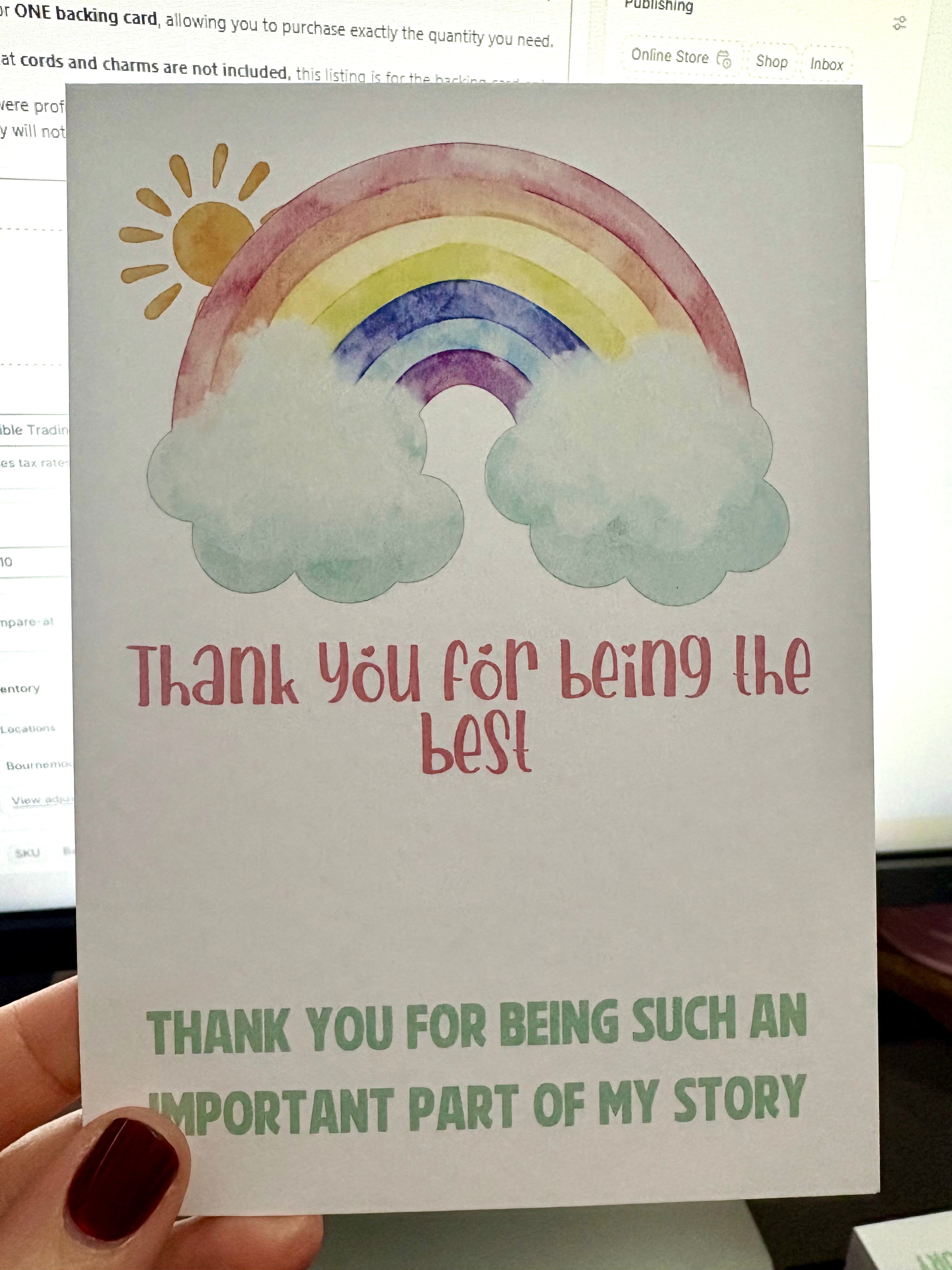 10 x A6 The Best (No Title) - BACKING CARD ONLY