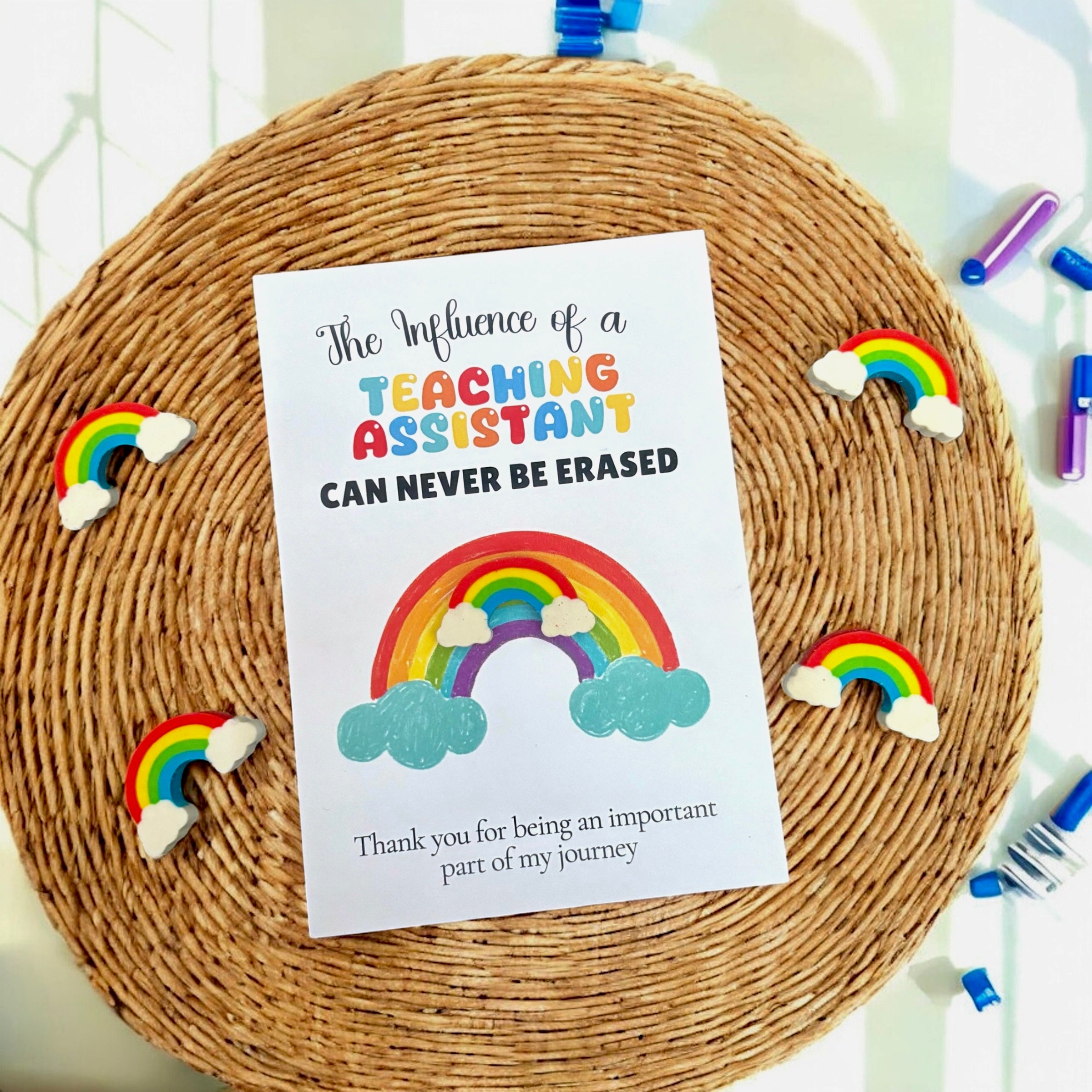 10 x 'Influence Of' - Teaching - Rainbow Eraser - A6