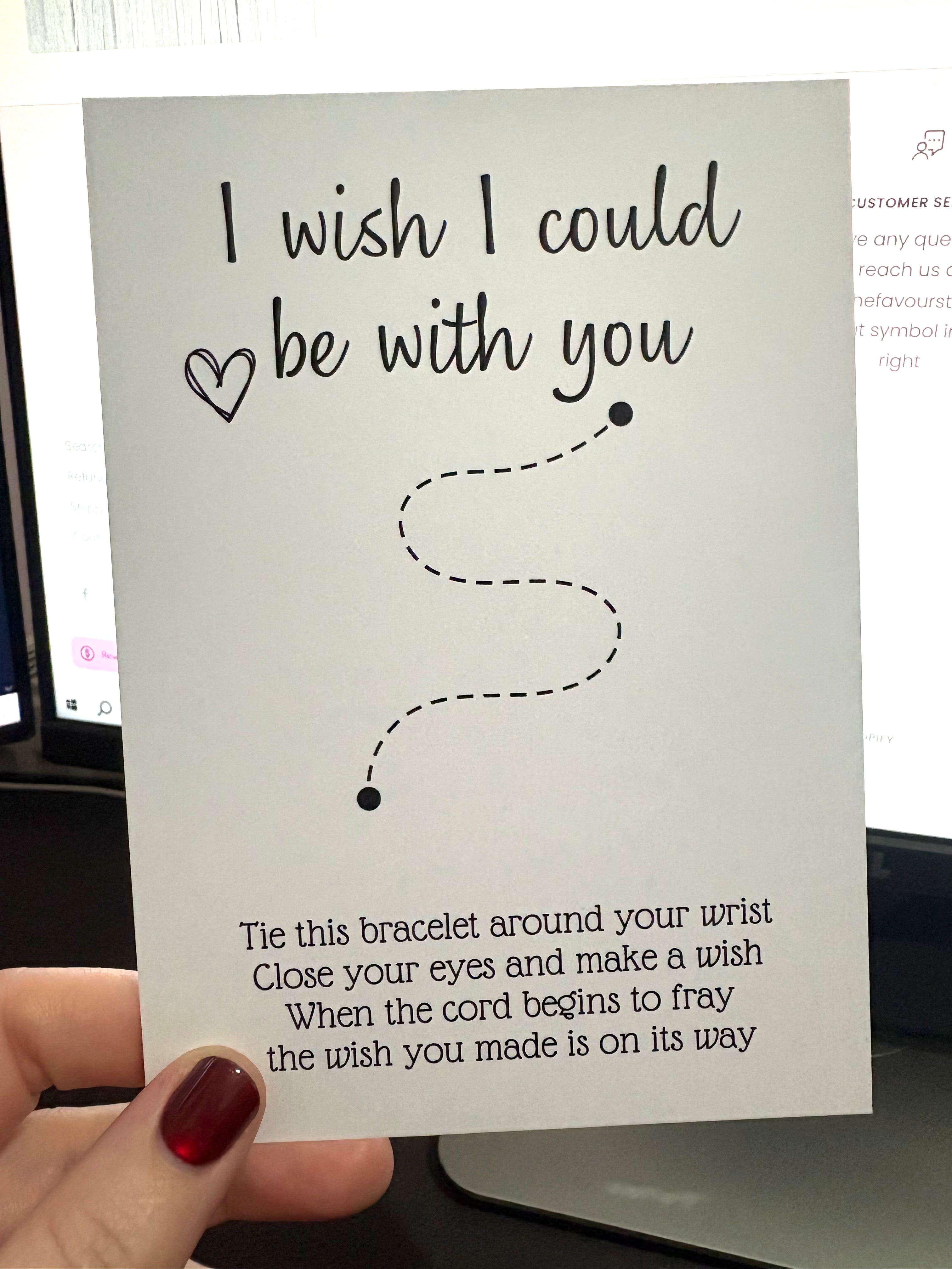 A6 I wish I could be with you - BACKING CARD ONLY