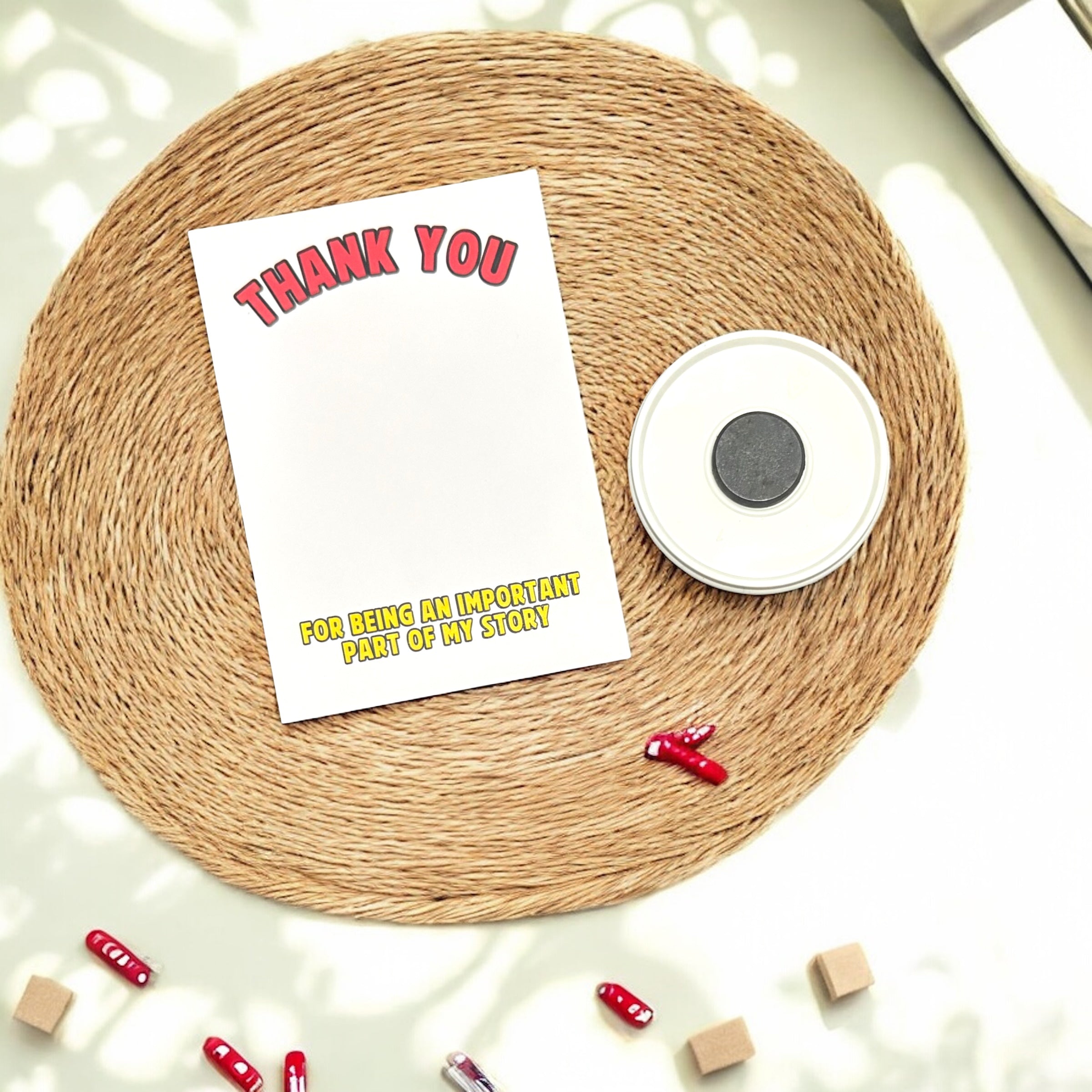 10 x 'Thank you' - Best Teaching Magnets - 58mm Magnets - A7