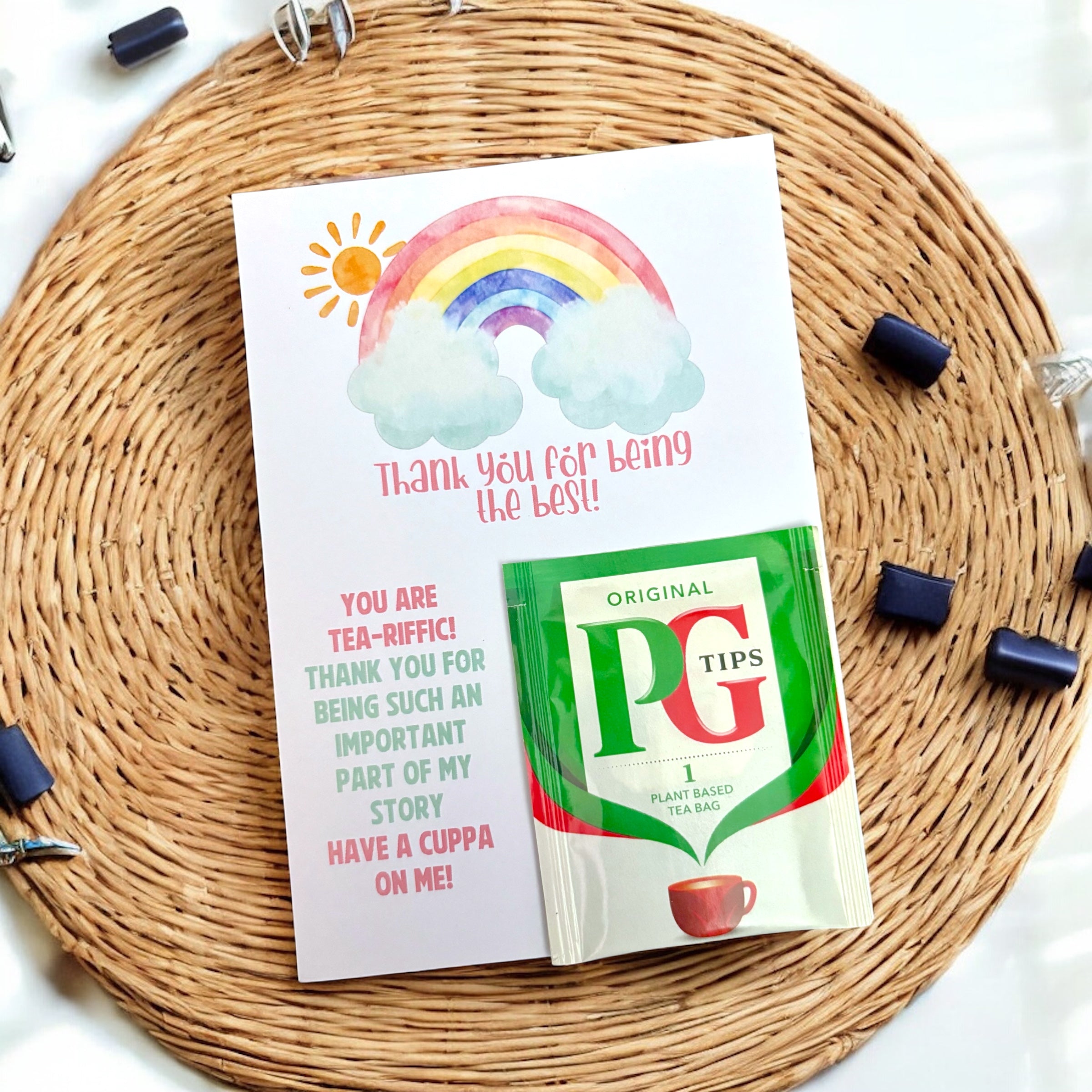 10 x 'Tea-Riffic!' - Teaching - The Best - Tea Bag - A6