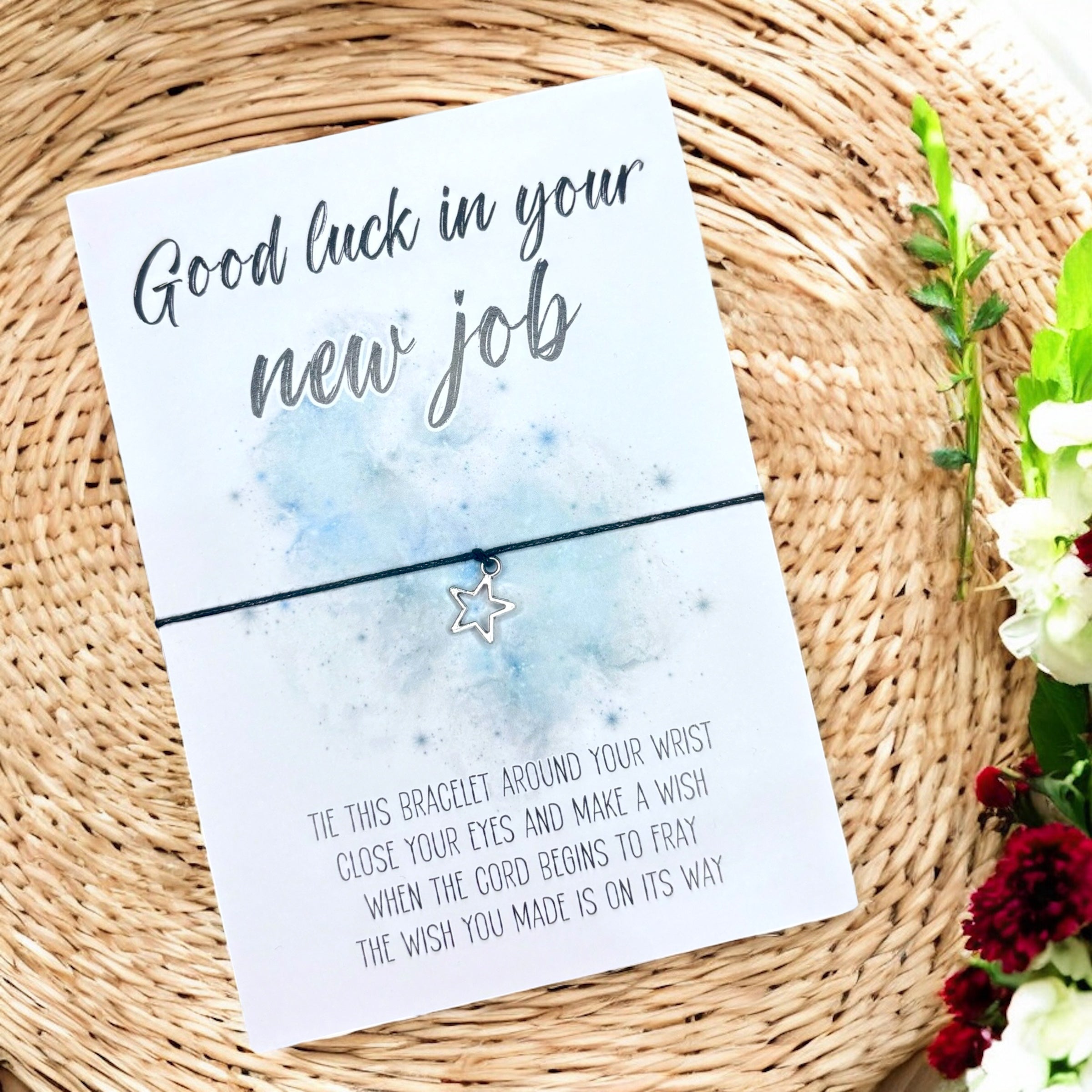 10 x Good Luck In Your New Job - Bracelets - Star Charm - A6