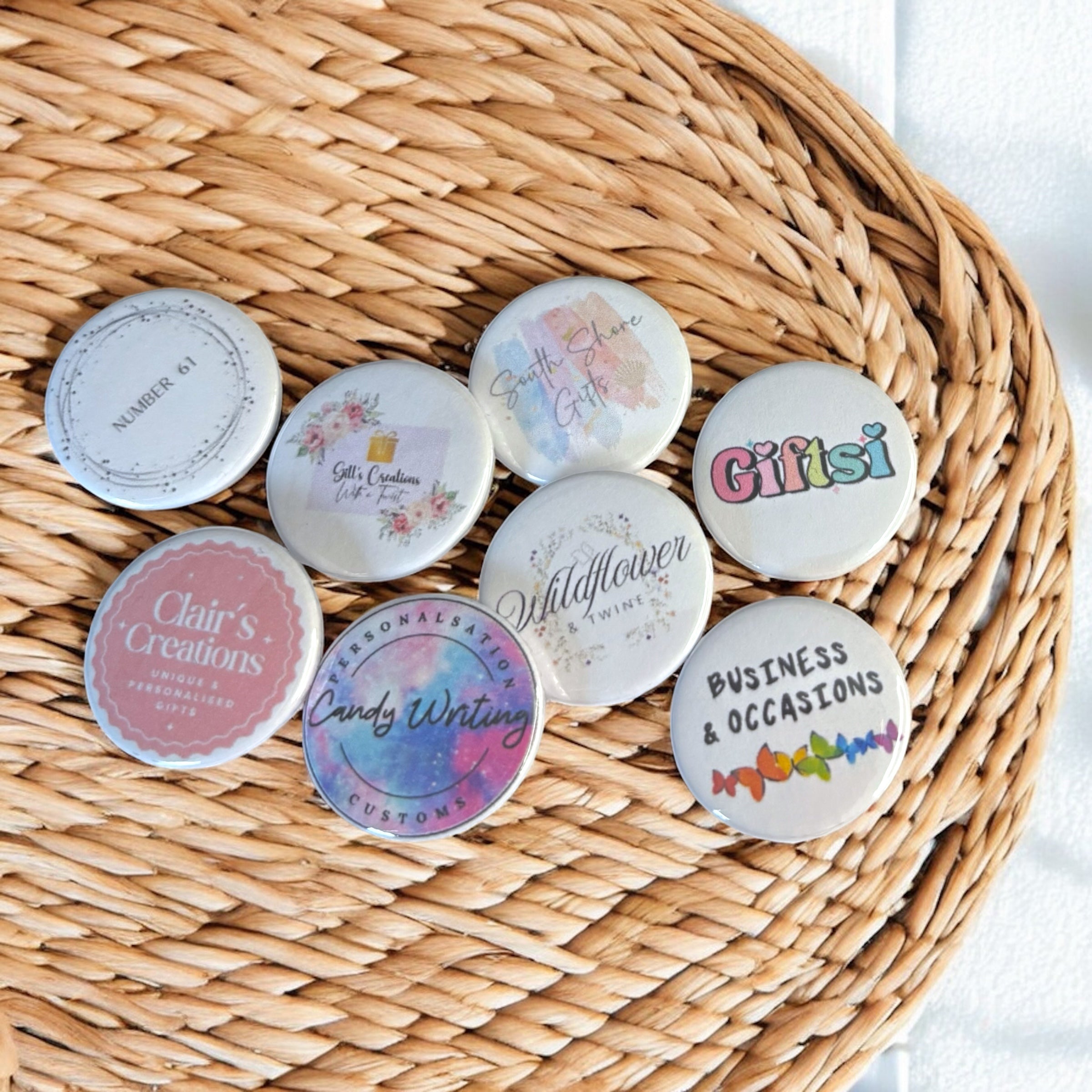 SAMPLE - 25/58/77mm Business Logo Badge