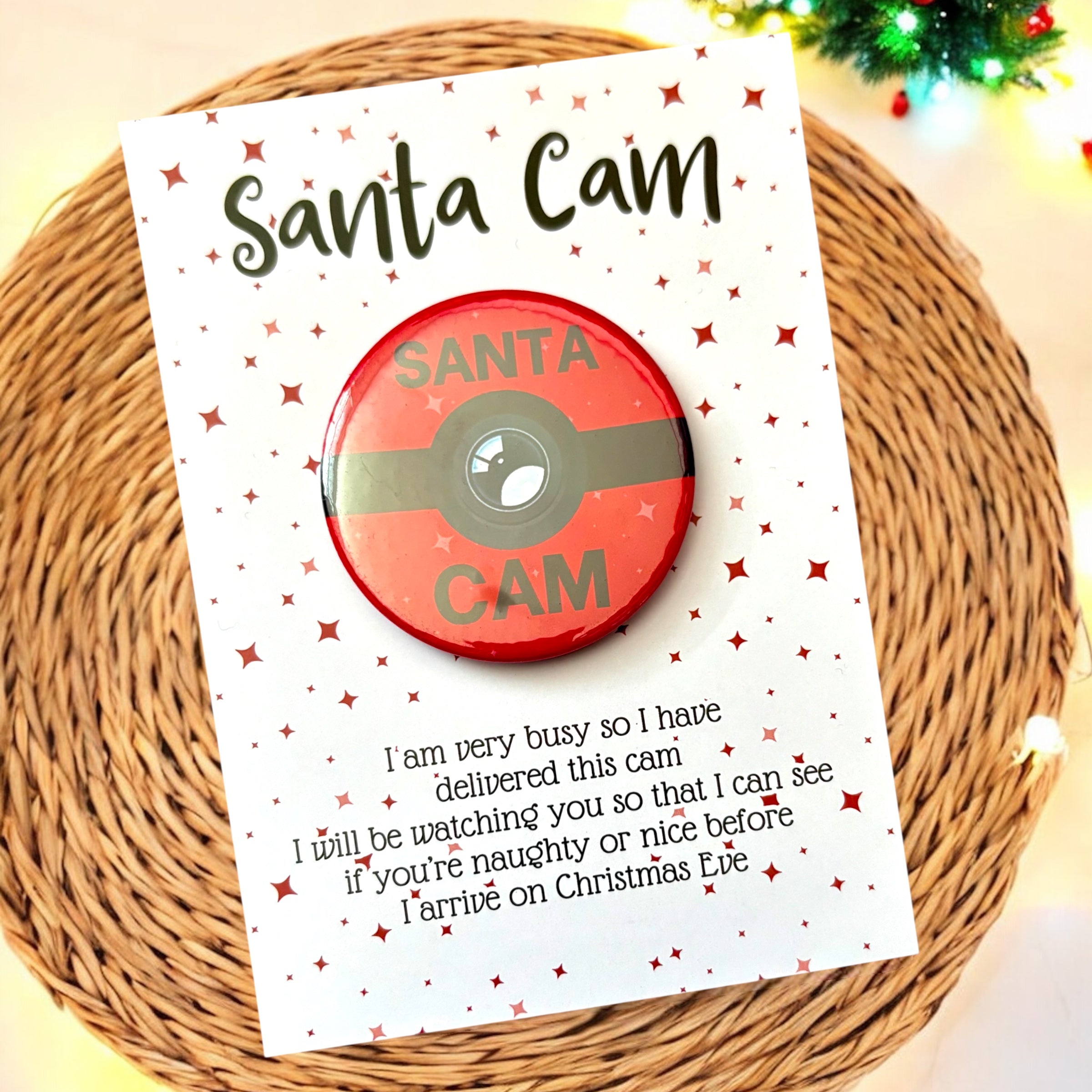 10 x Novelty Santa Cam (Magnet or Hanger)