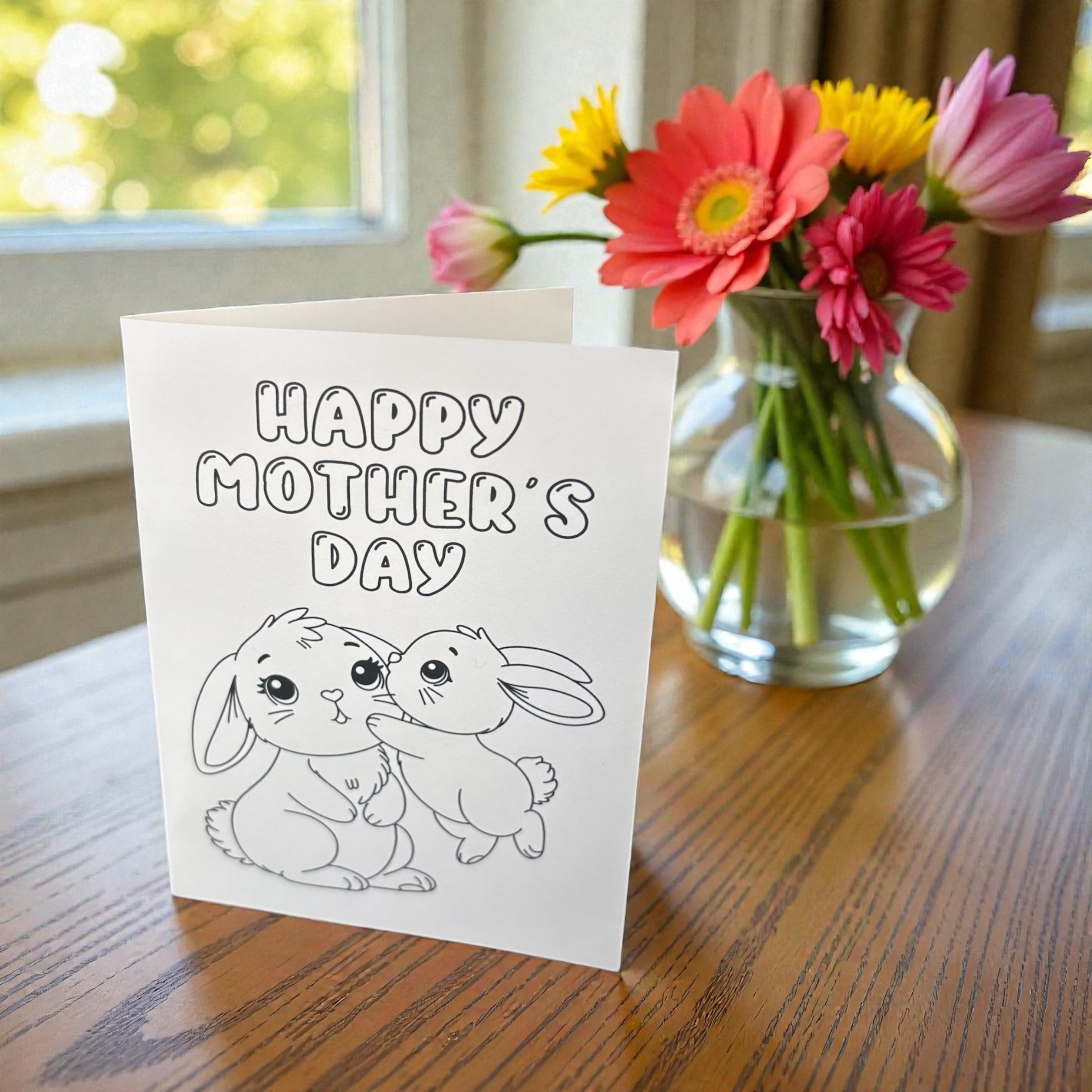 10 x Mother's Day Cards - Colour Your Own
