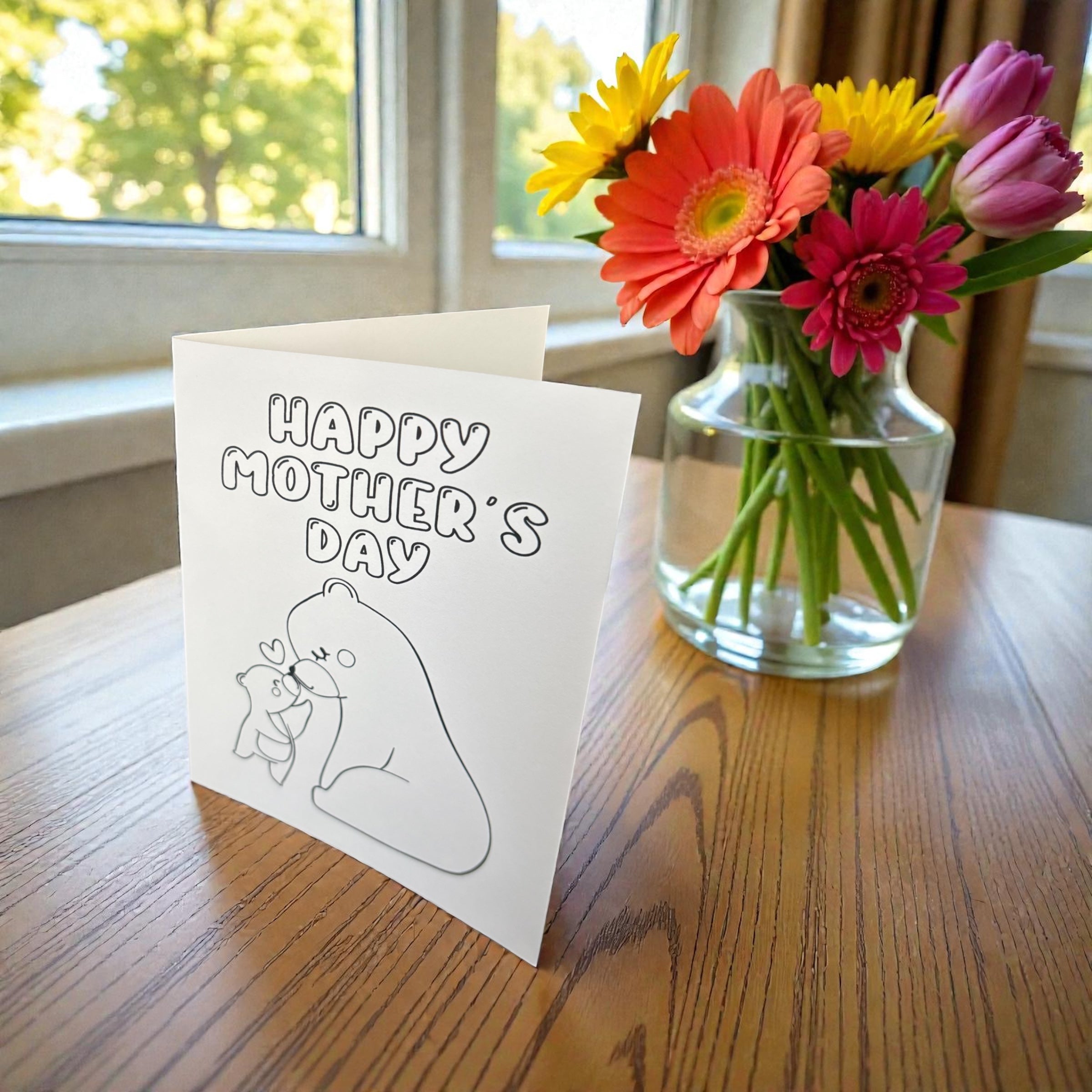 10 x Mother's Day Cards - Colour Your Own