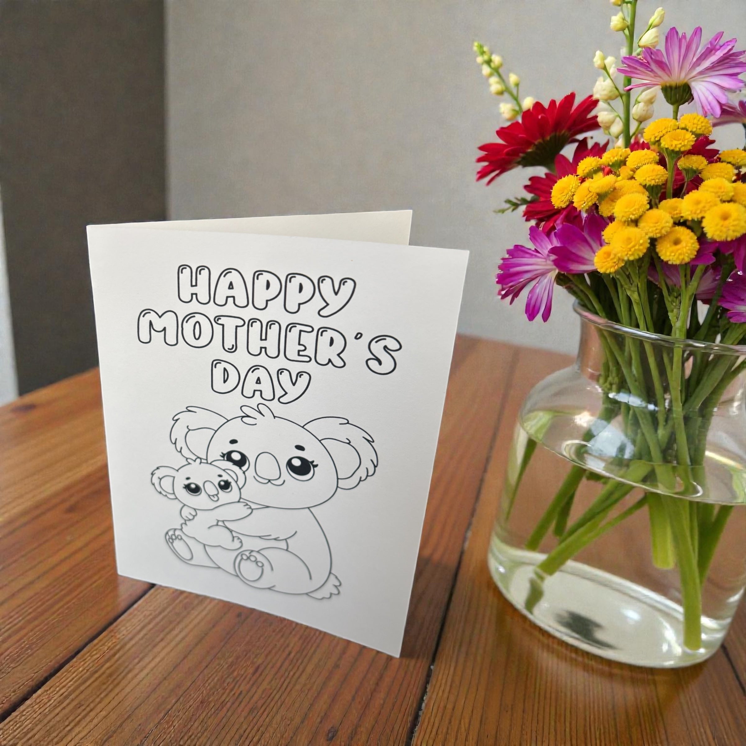 10 x Mother's Day Cards - Colour Your Own