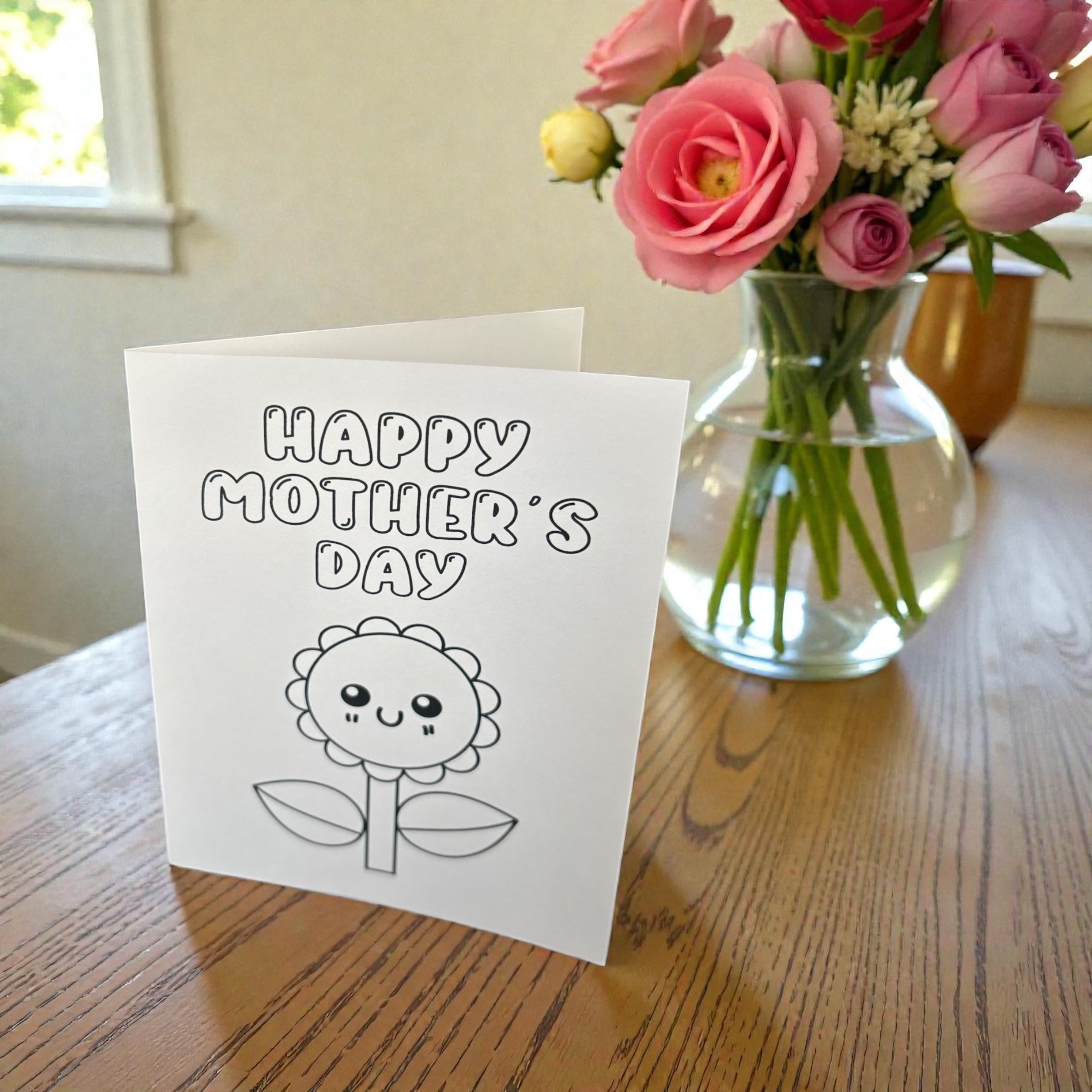 10 x Mother's Day Cards - Colour Your Own