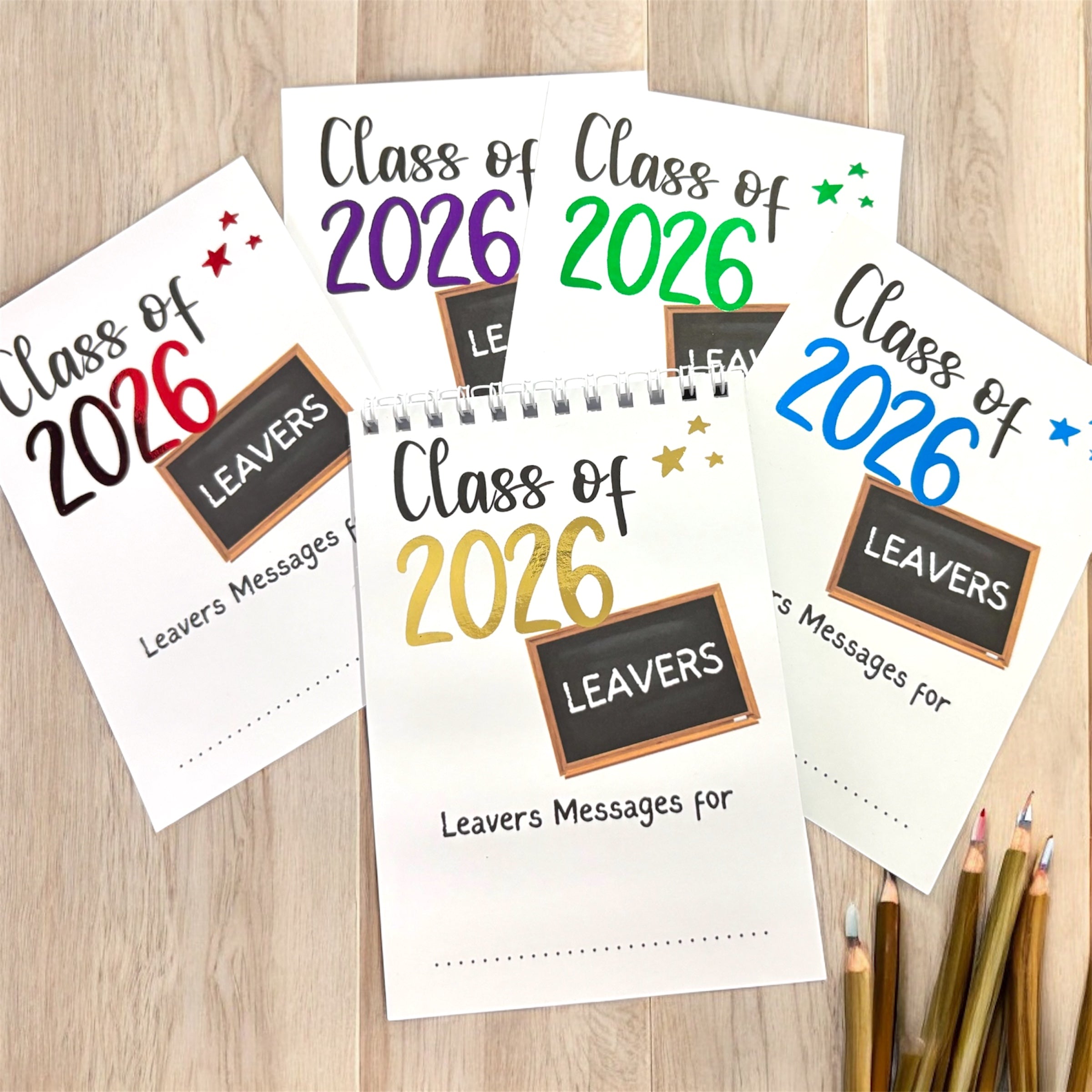 10 x A6 2026 Leaver Books Foiled