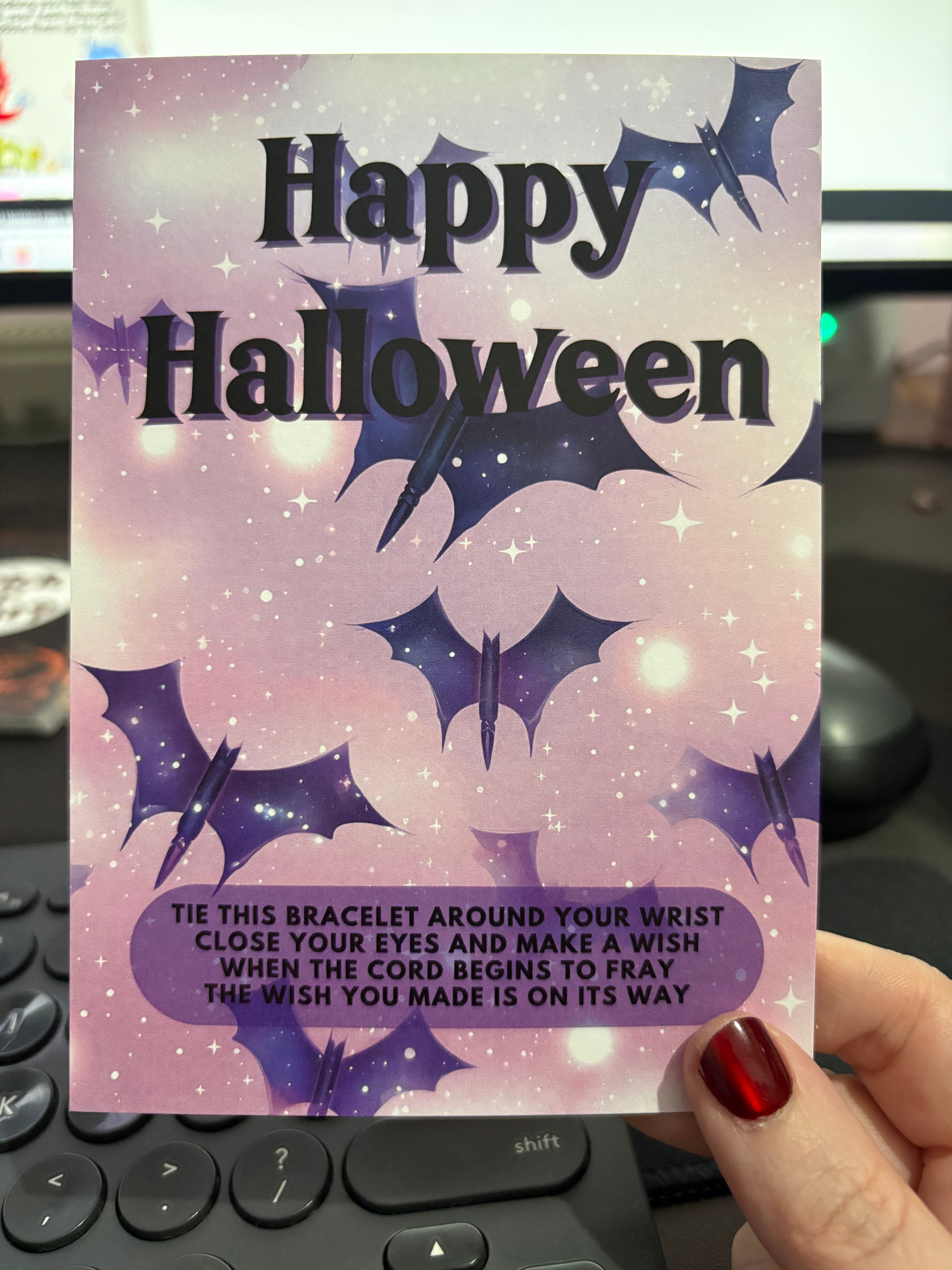 A6 Happy Halloween Purple - BACKING CARD ONLY