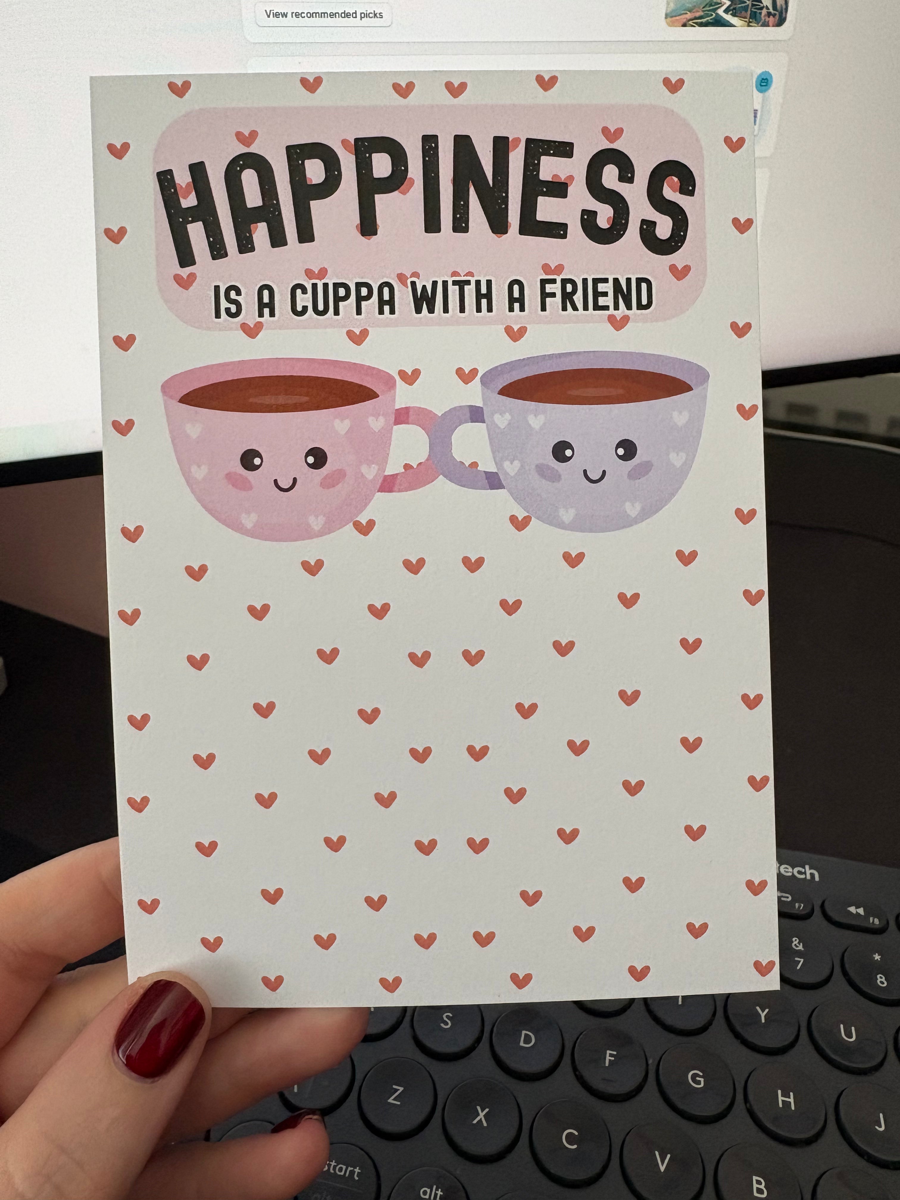 A6 TEA Happiness - BACKING CARD ONLY