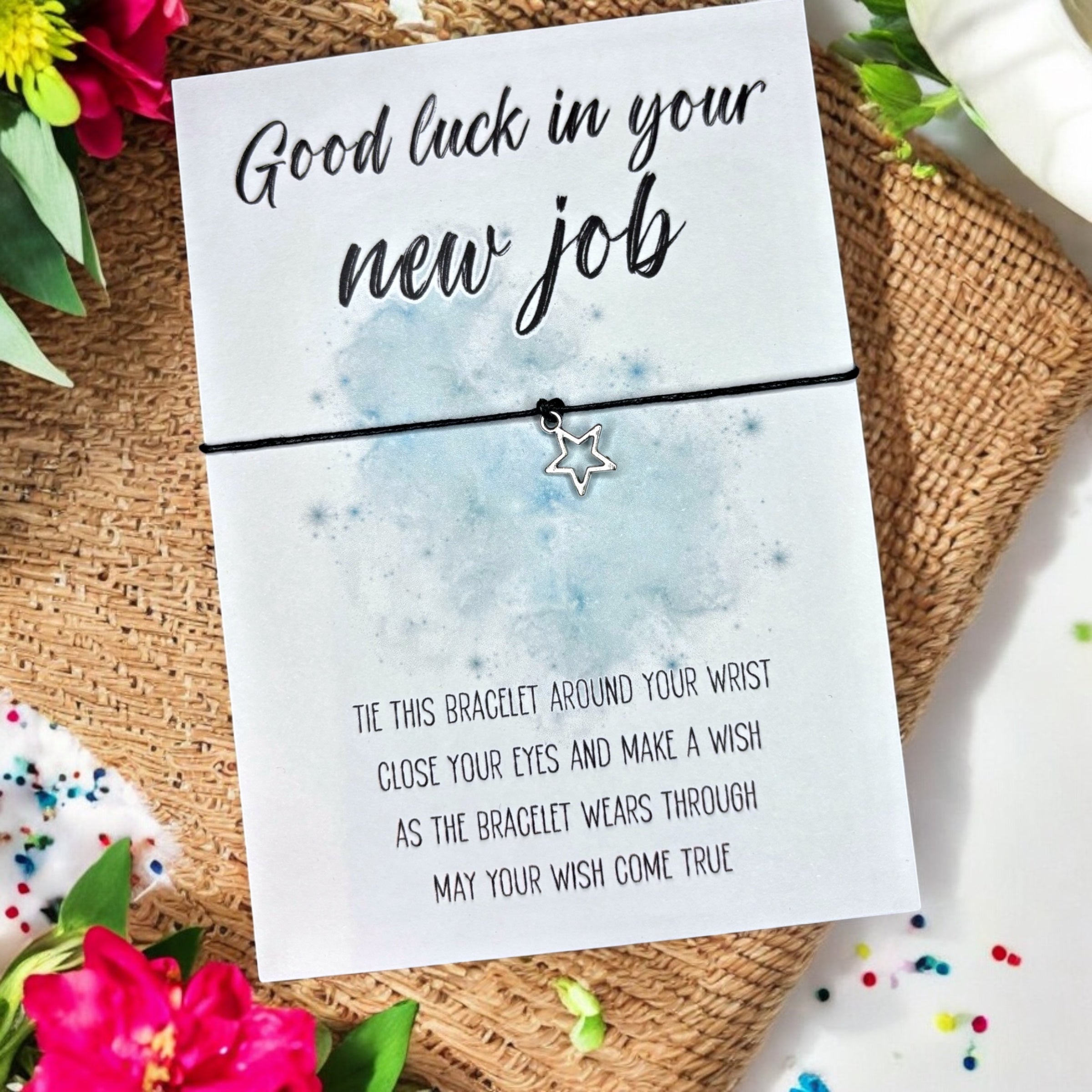 10 x 'Good luck in your new job' Bracelets - A6