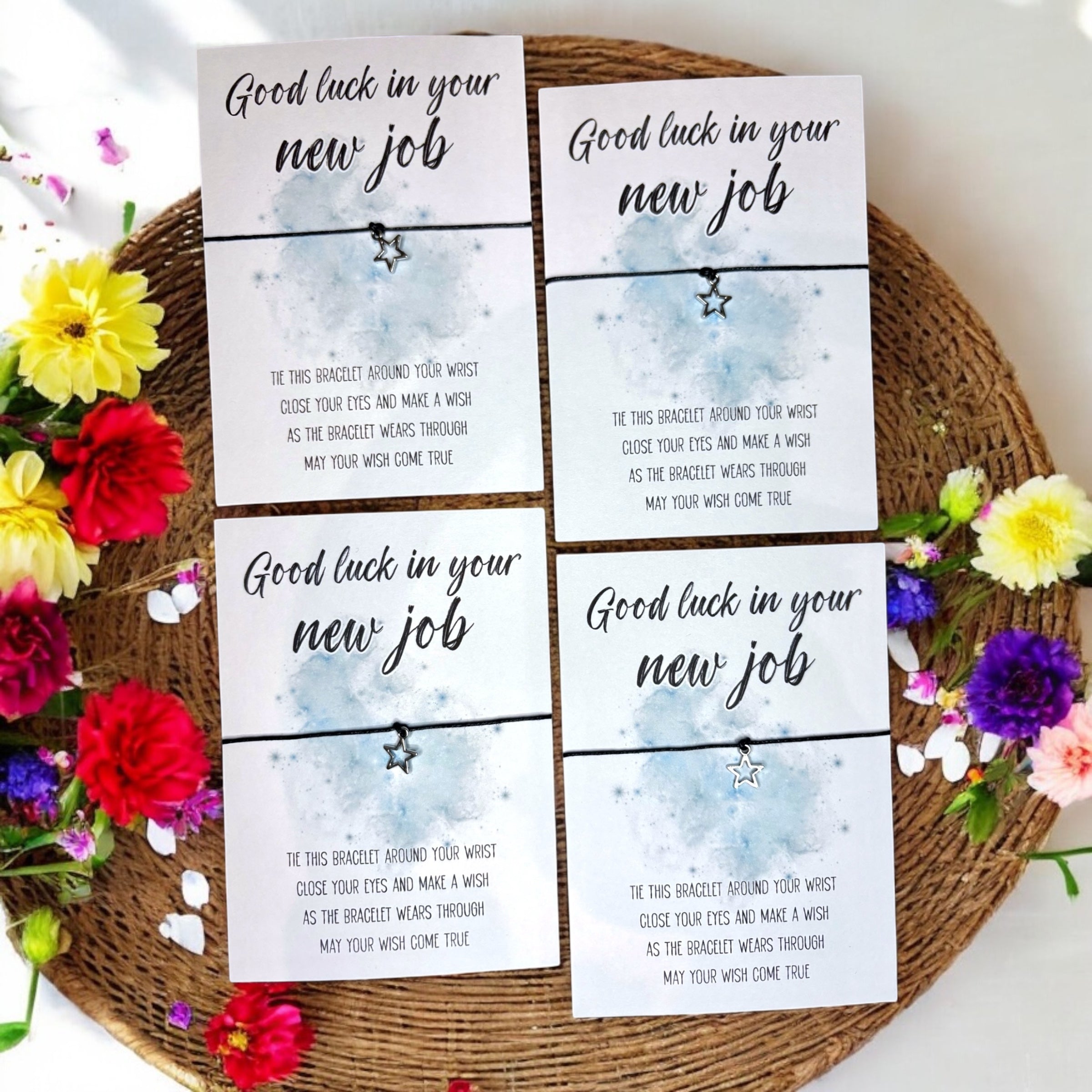 10 x 'Good luck in your new job' Bracelets - A6
