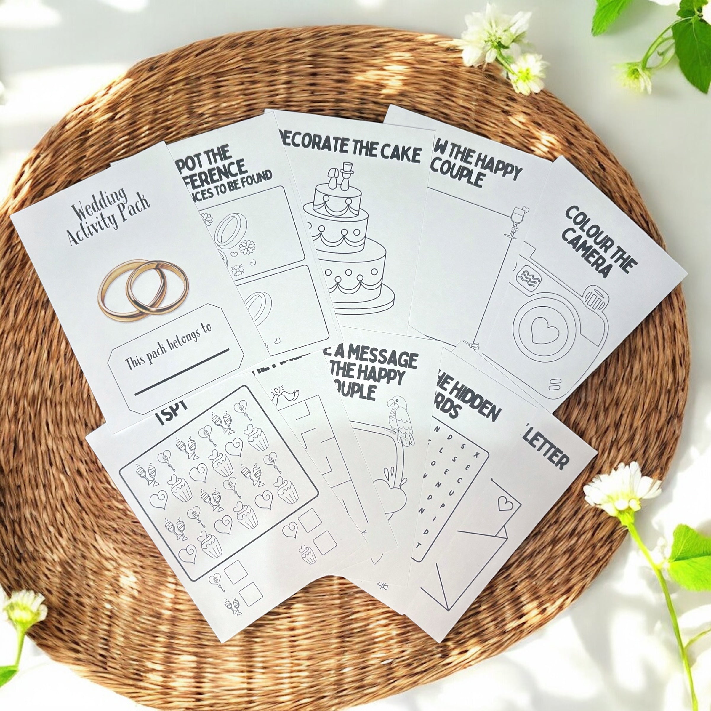 10 x A6 Wedding Activity Pack (Binded)