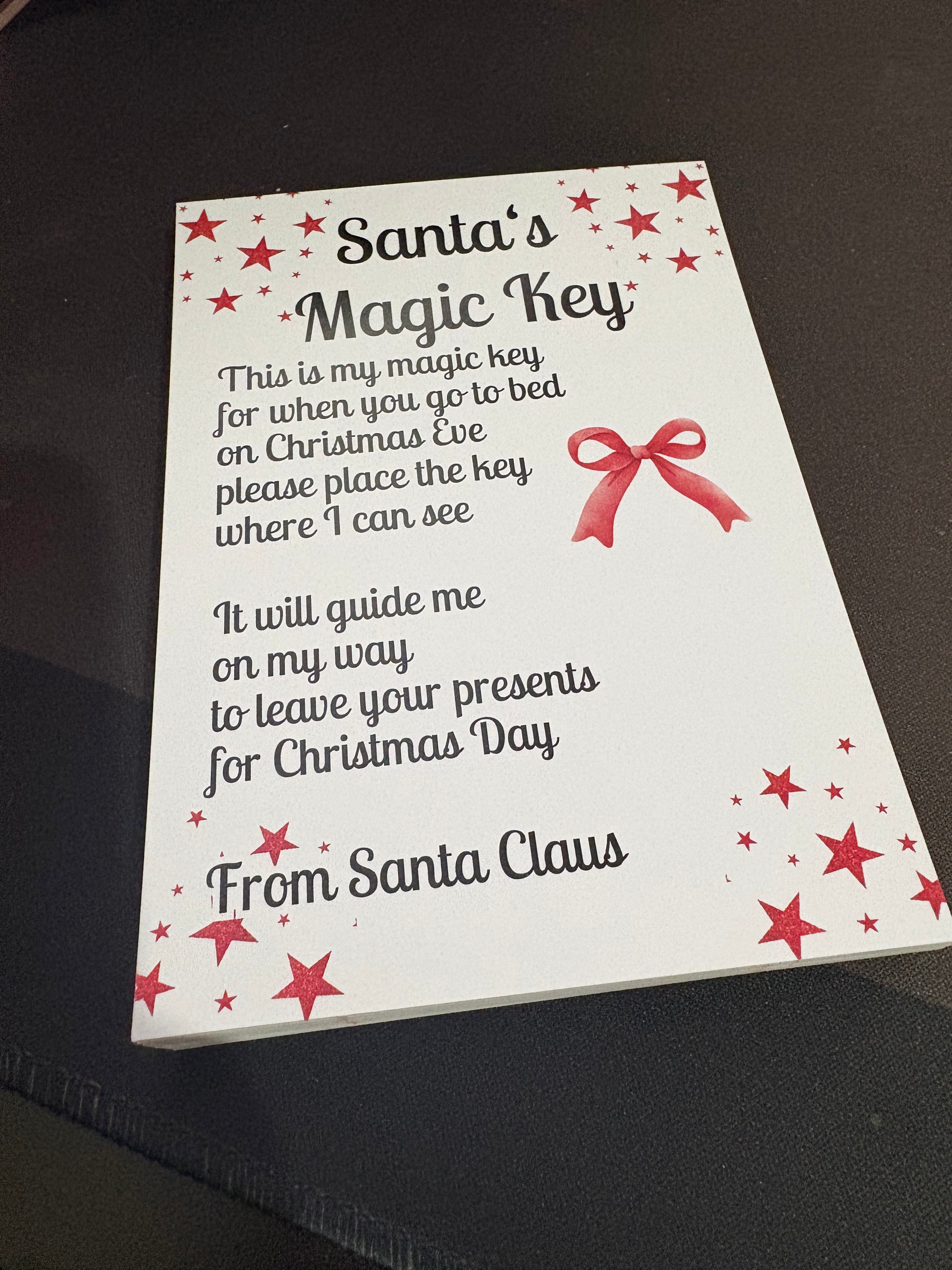 44 x A6 Santa's Magic Key - BACKING CARD ONLY