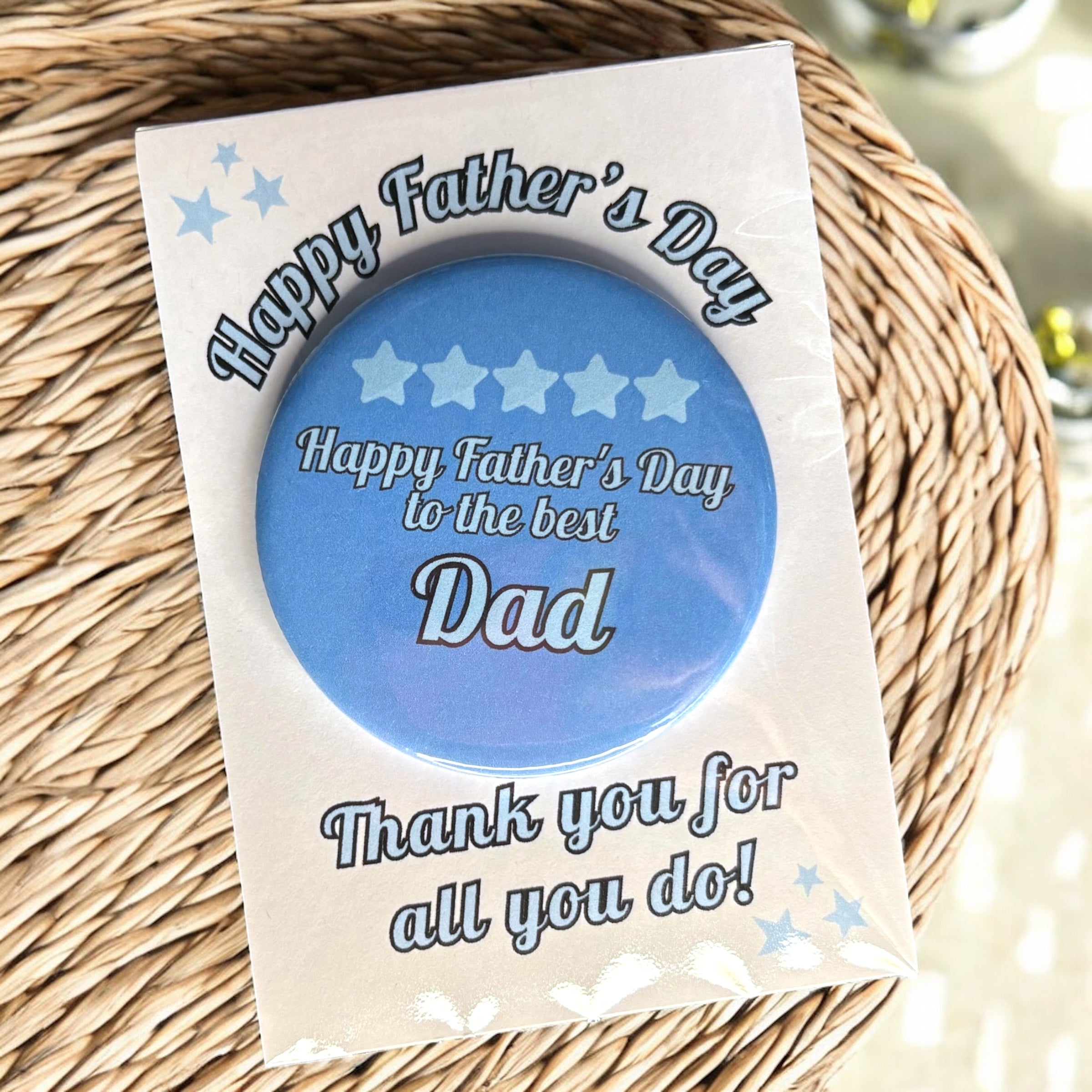 5 x Happy Father's Day Badges