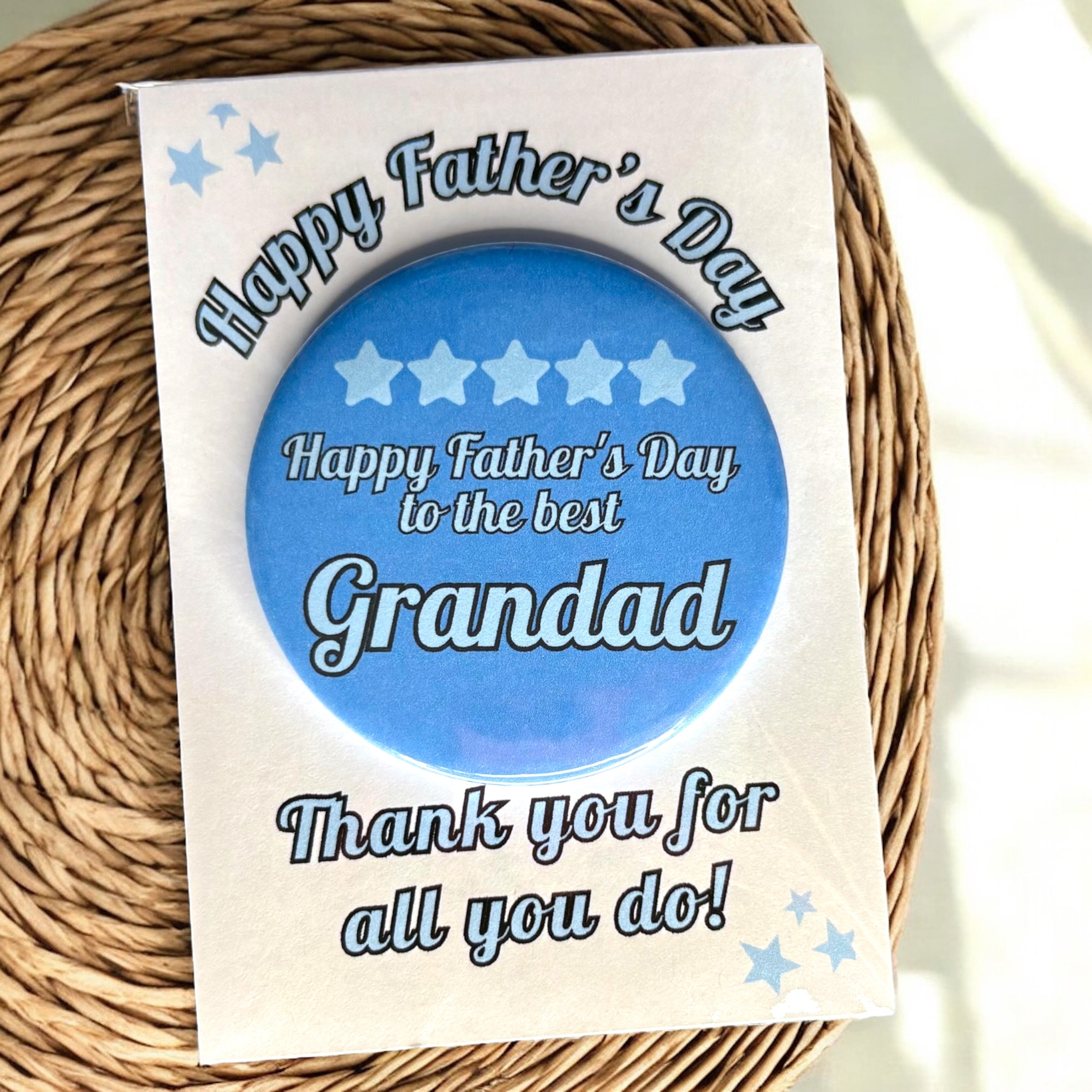 5 x Happy Father's Day Badges