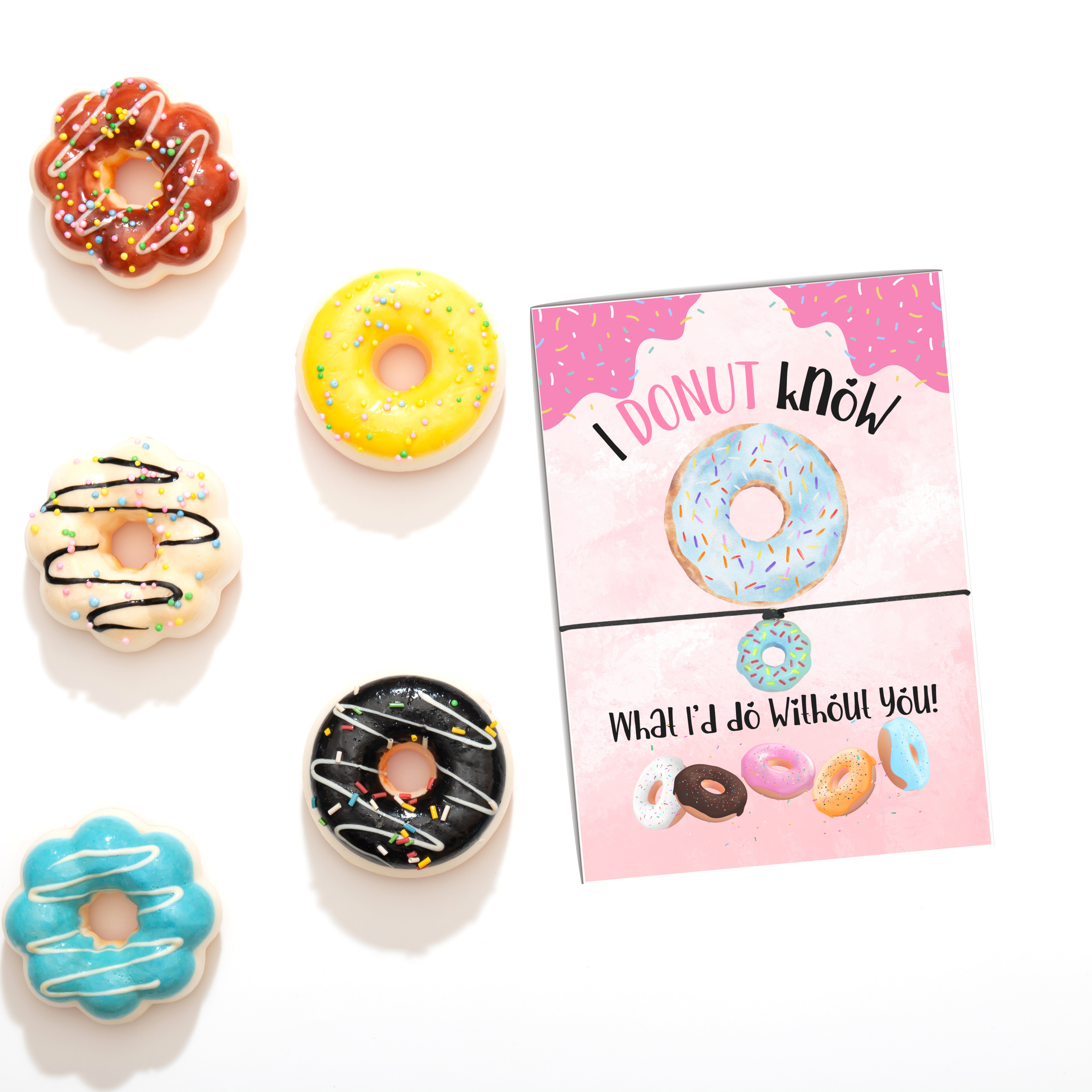 10 x 'I Donut Know' Wish Bracelets - A6