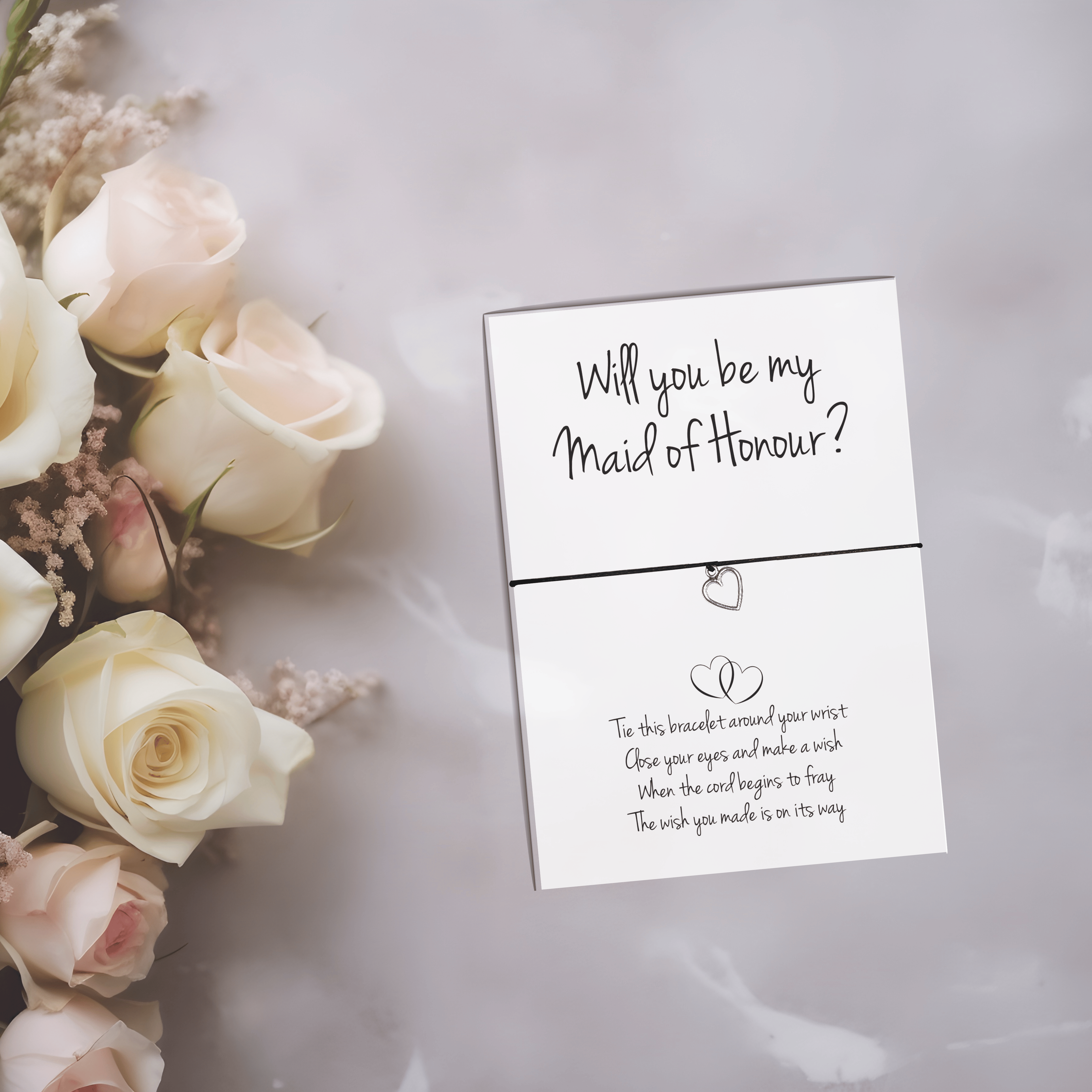 10 x 'Will You Be My...' Wedding Wish Bracelets - A6