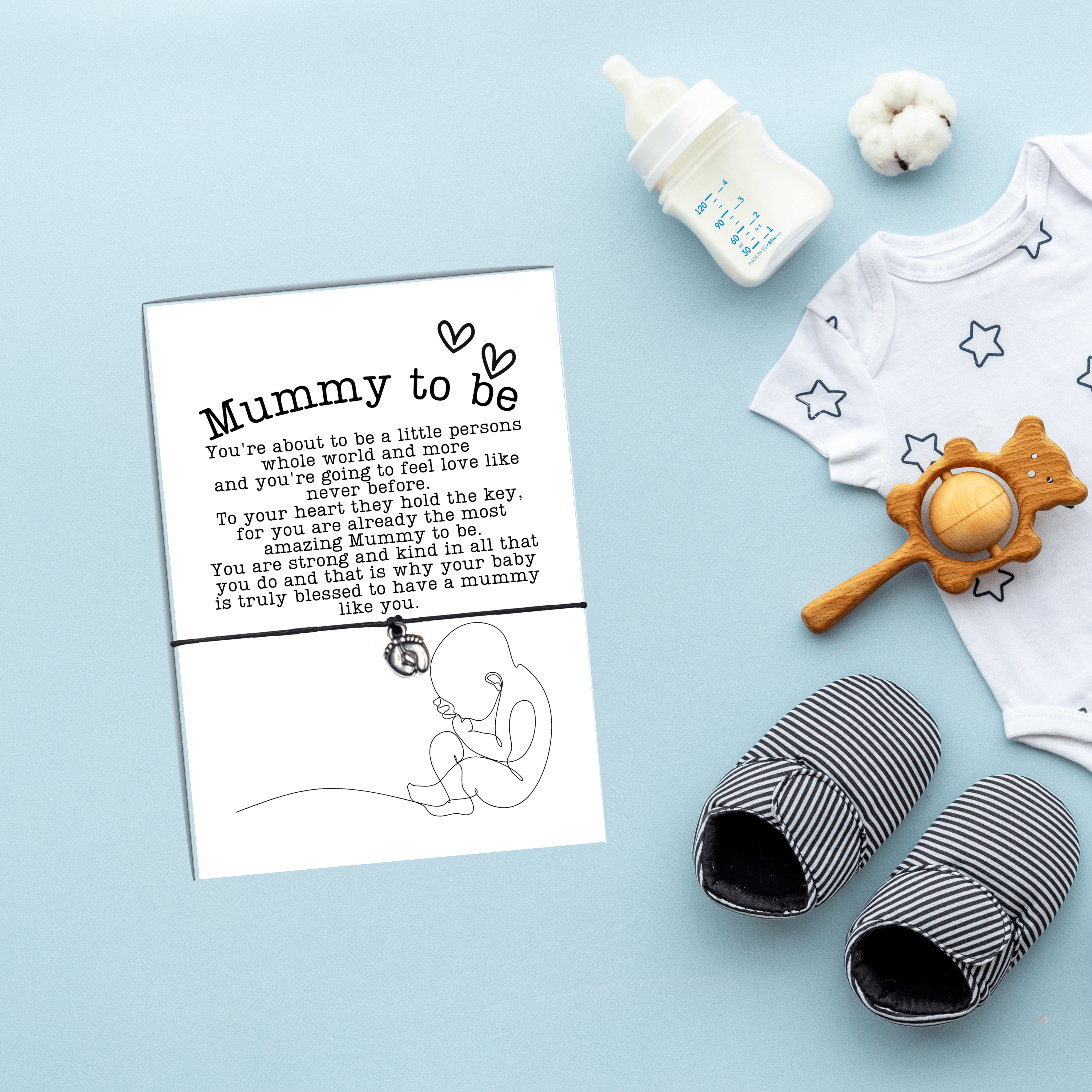 10 x 'Mummy To Be' Wish Bracelets - A6