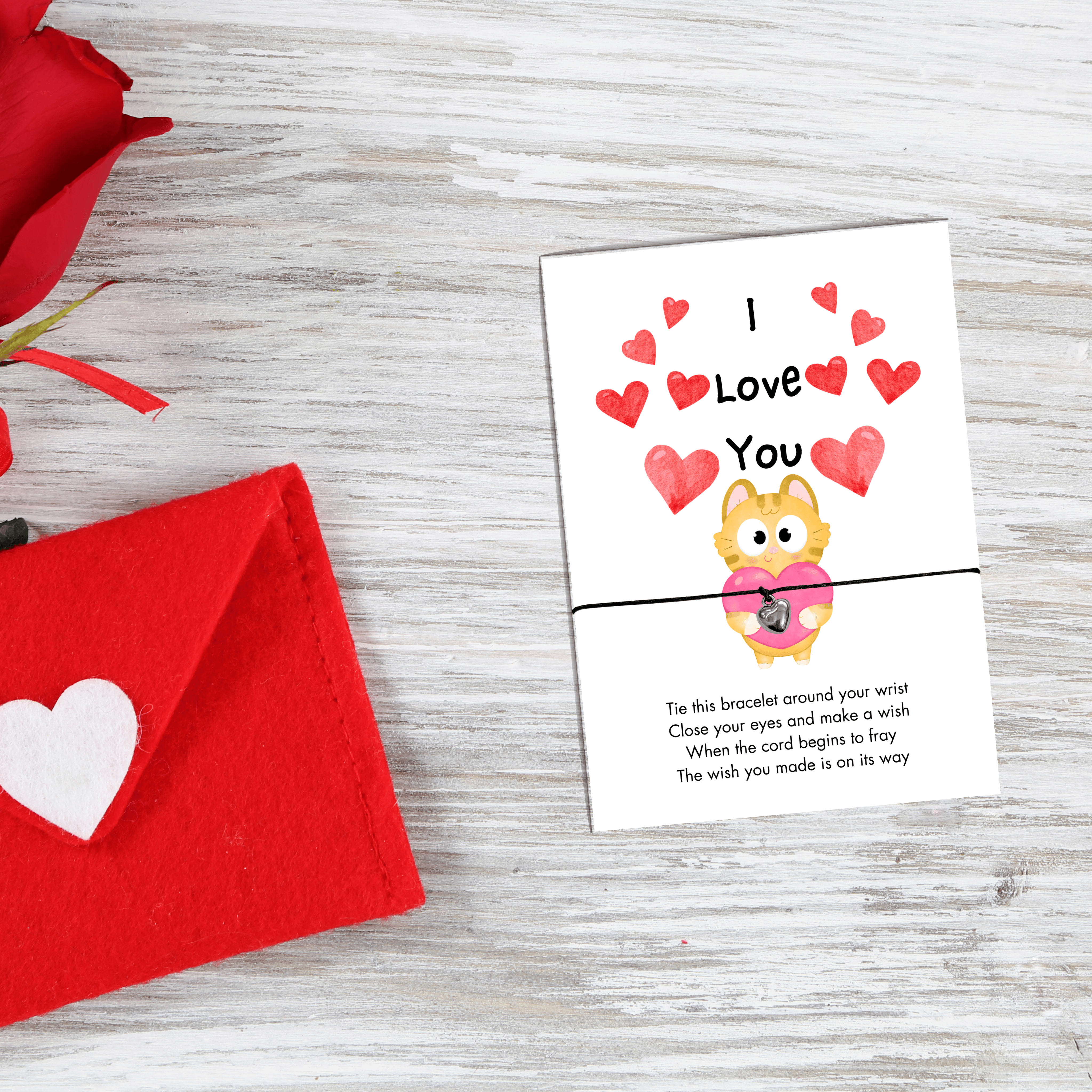 10 x 'I Love You' Wish Bracelets - A6