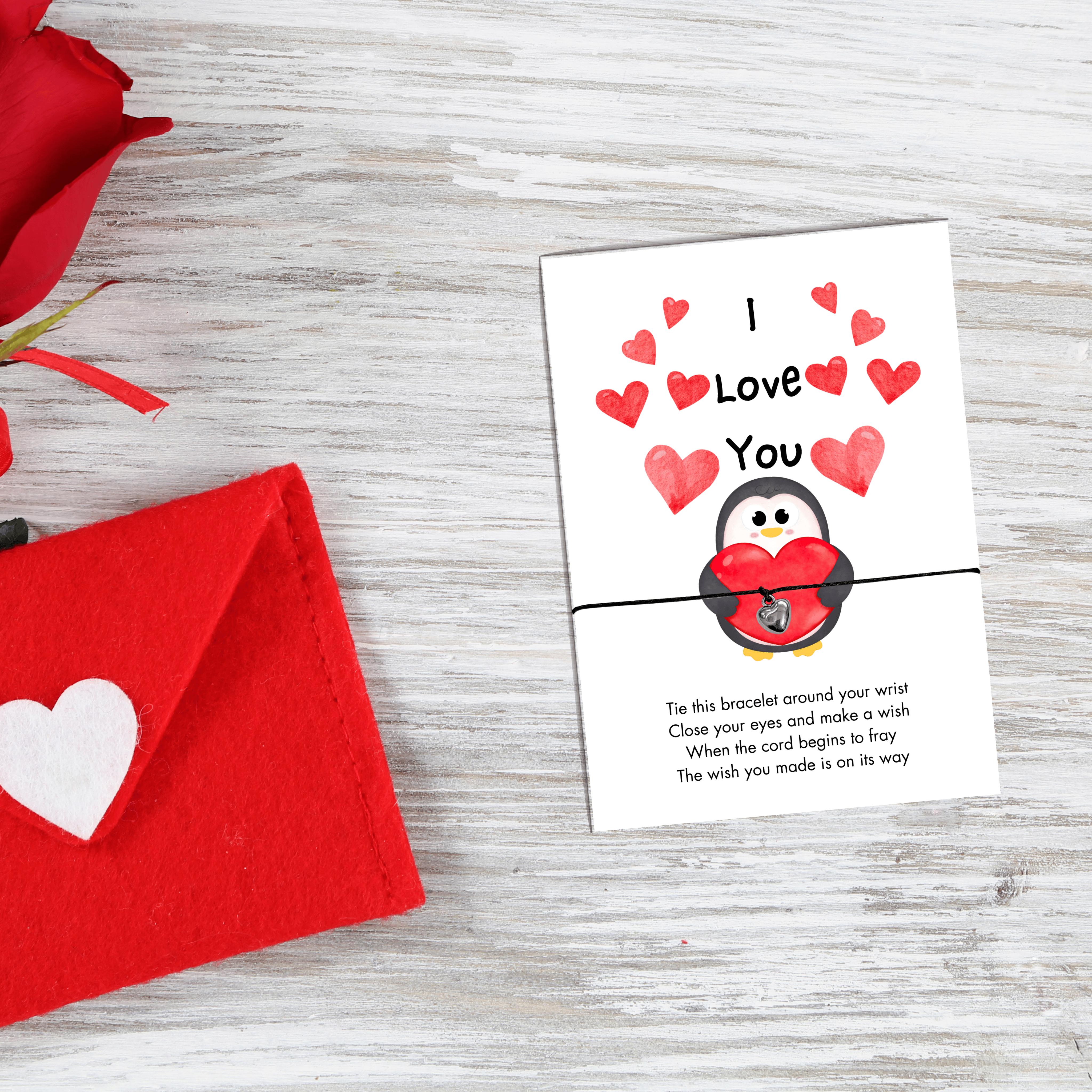 10 x 'I Love You' Wish Bracelets - A6