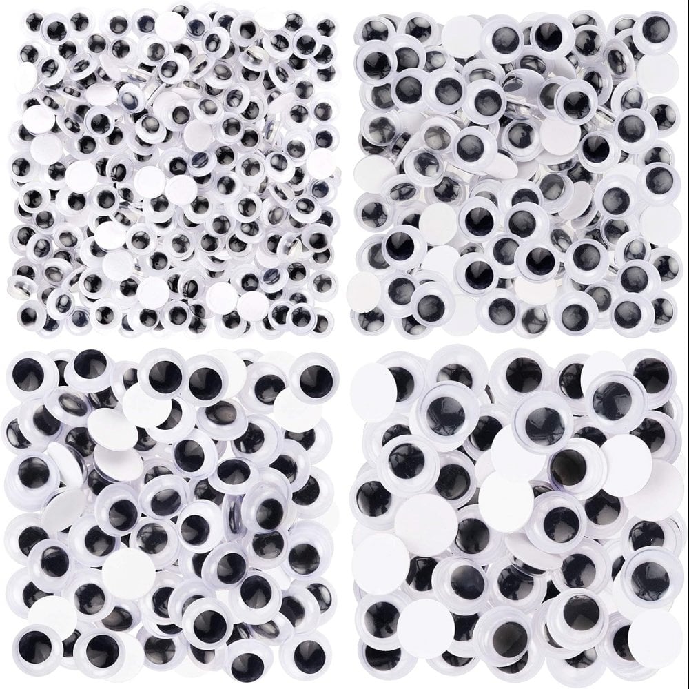 Over 12,000 Sticky back Googly Eyes!