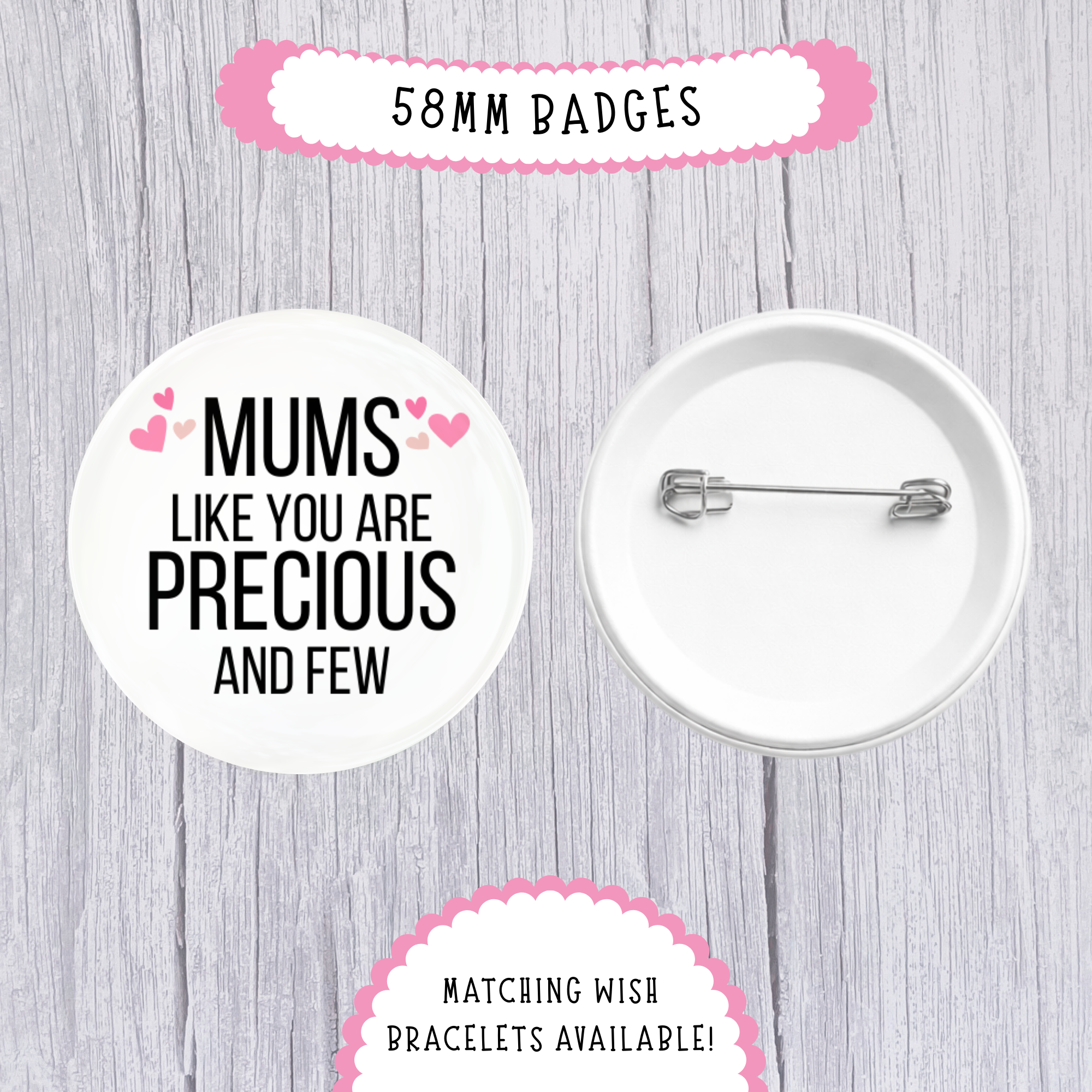 10 x 'Mums/Nans Like You' Badges - 58mm