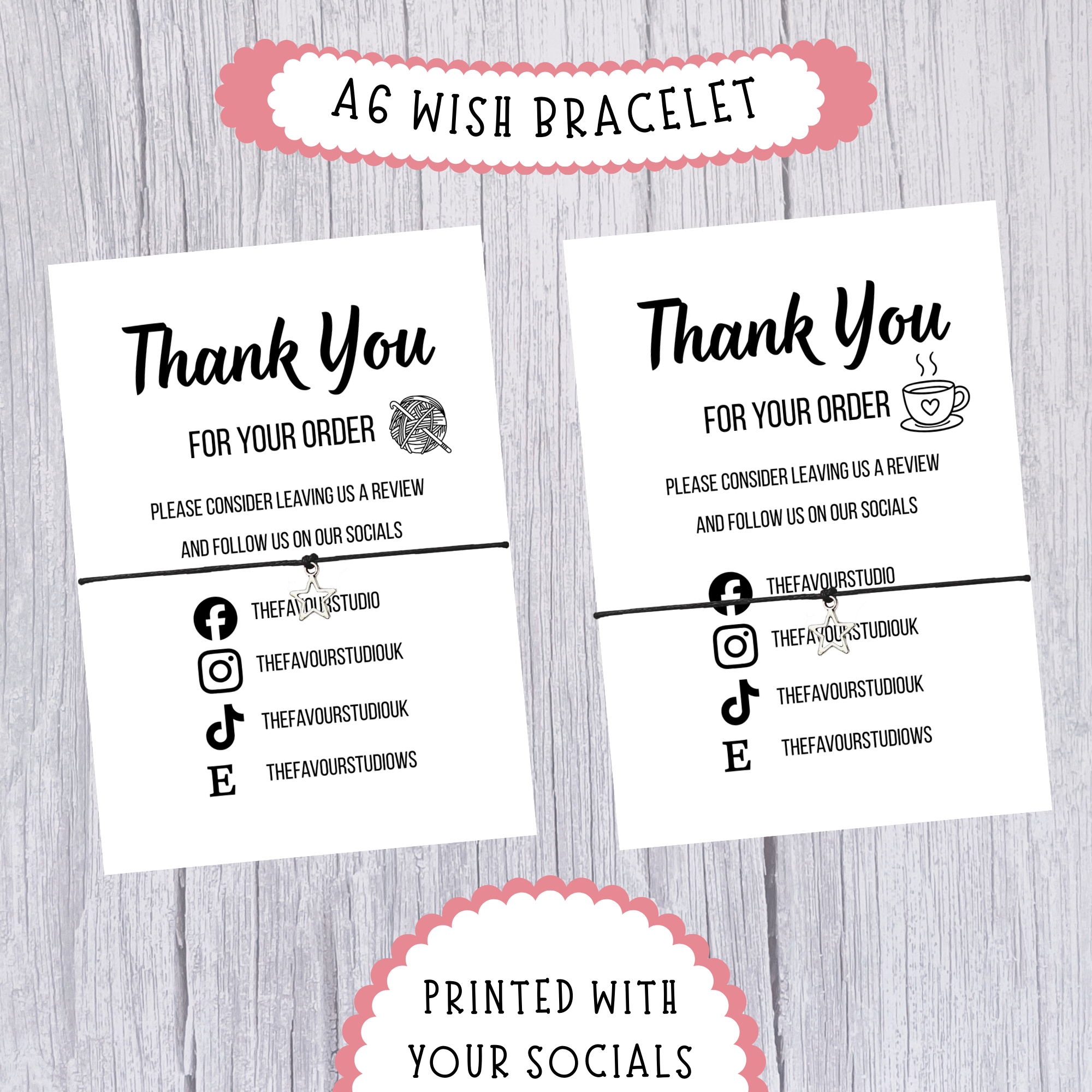 Thank You For Your Order - Branding Wish Bracelets - A6
