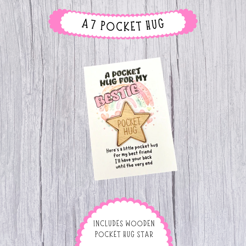 10 x 'Bestie' Pocket Hugs - A7