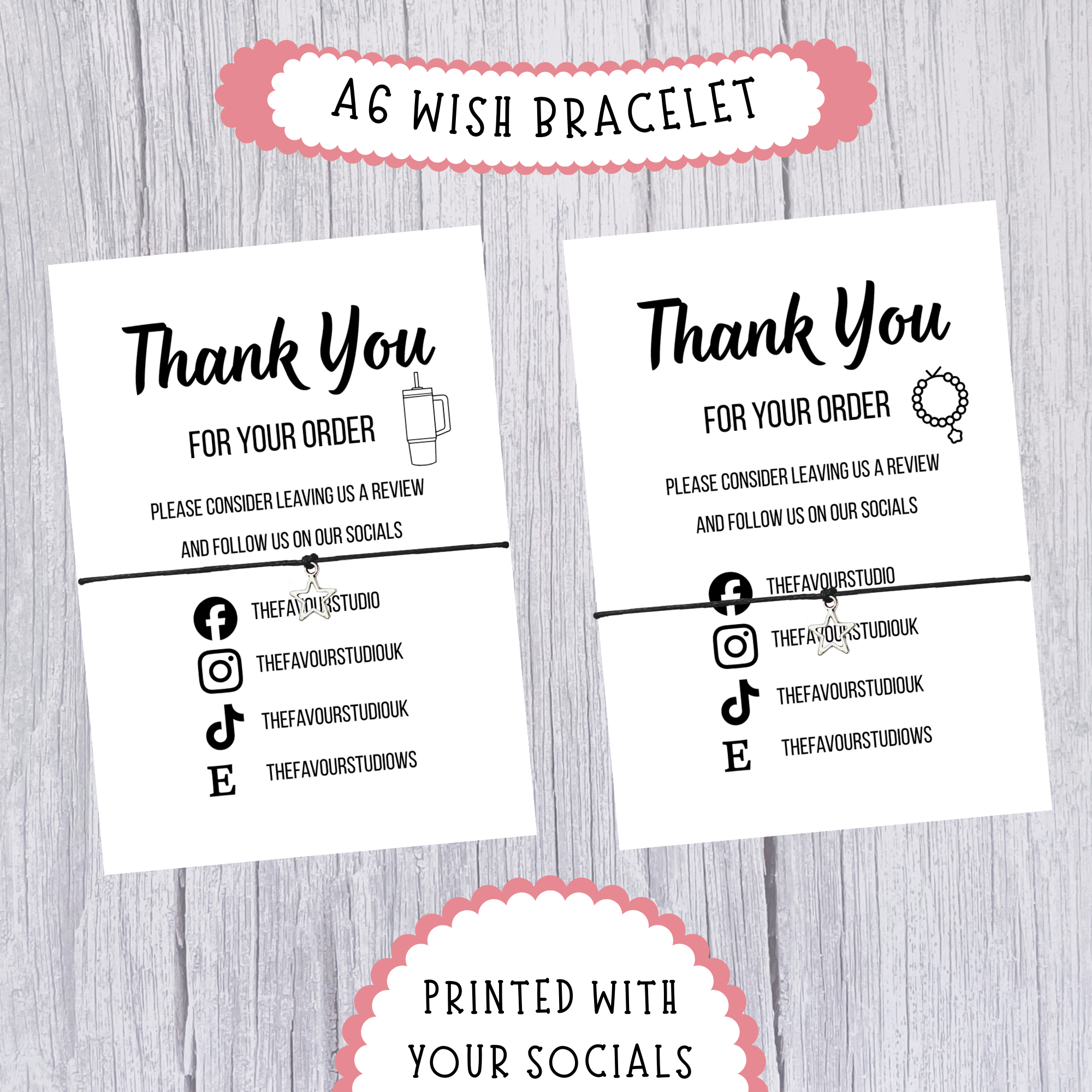 Thank You For Your Order - Branding Wish Bracelets - A6