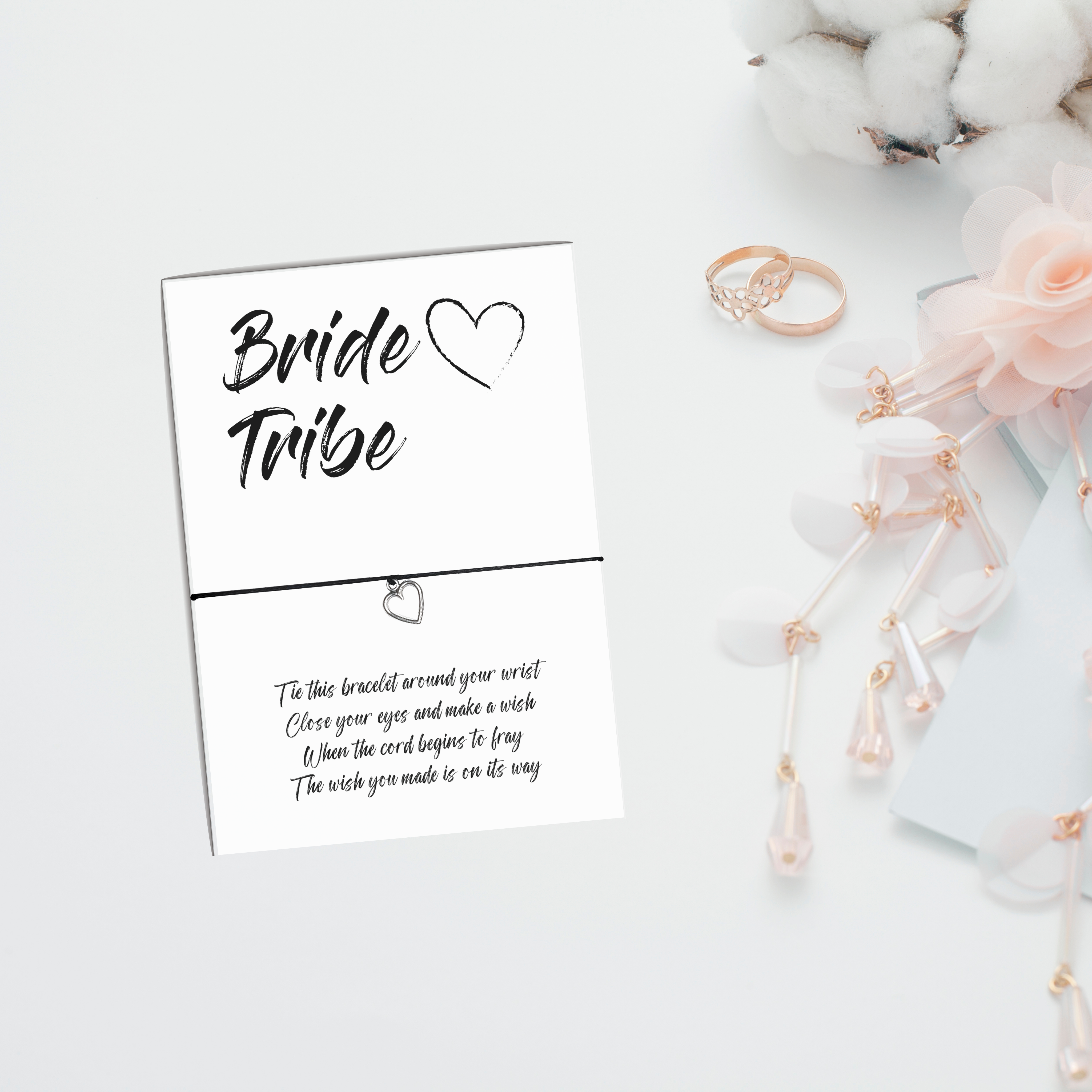 10 x 'Team Bride' - 'Bride Tribe' - 'Bride Squad' Wish Bracelets - A6