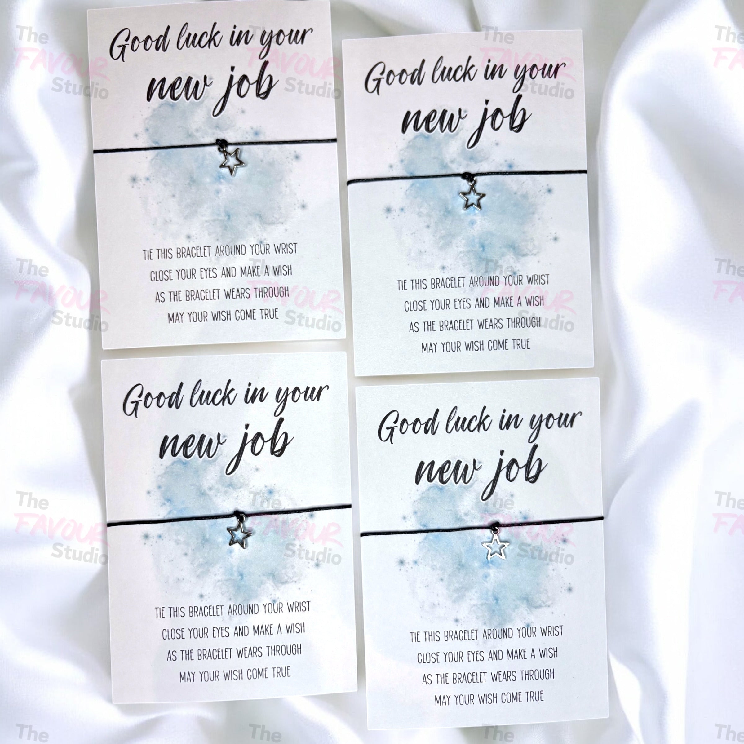 10 x 'Good luck in your new job' Bracelets - A6