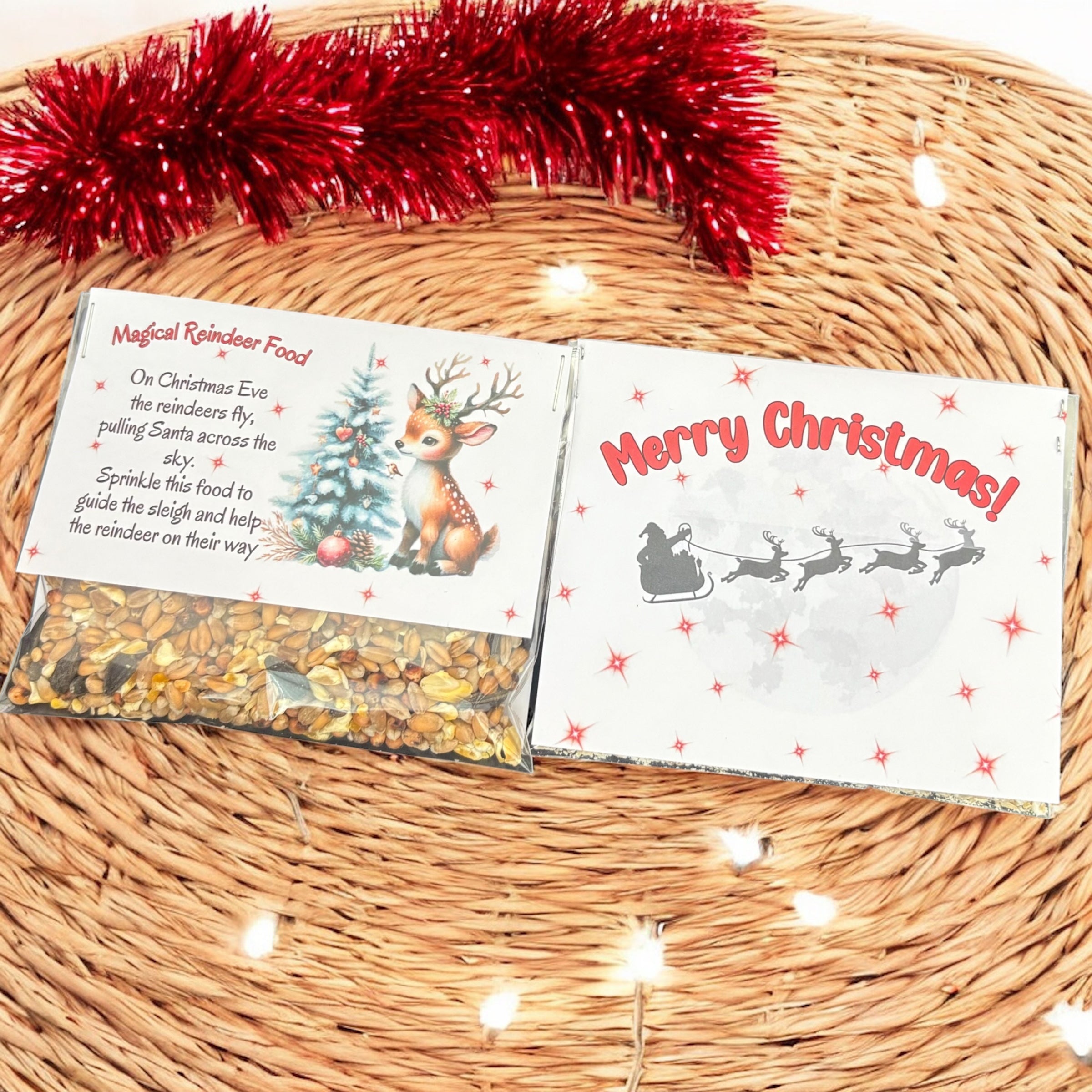 10 x Magical Reindeer Food Packets (Choose from Oats or Seeds)