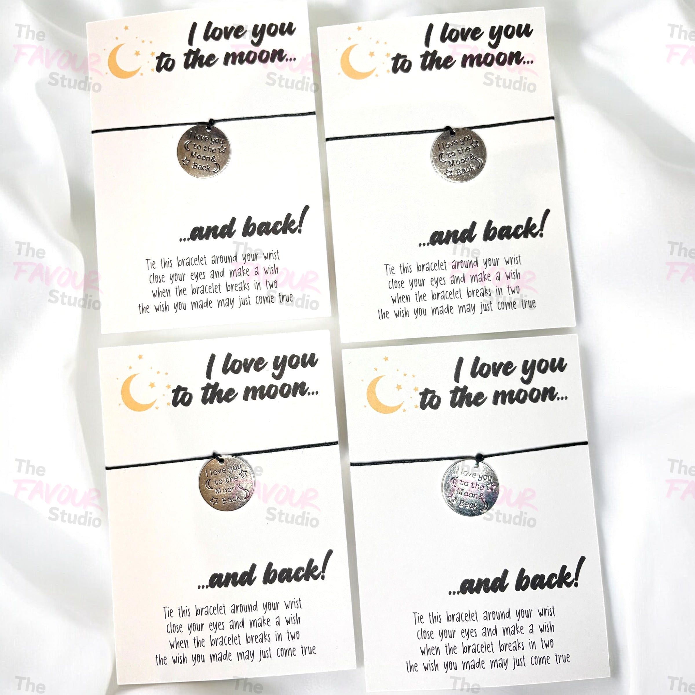 10 x 'I Love you to the moon' Bracelets - A6