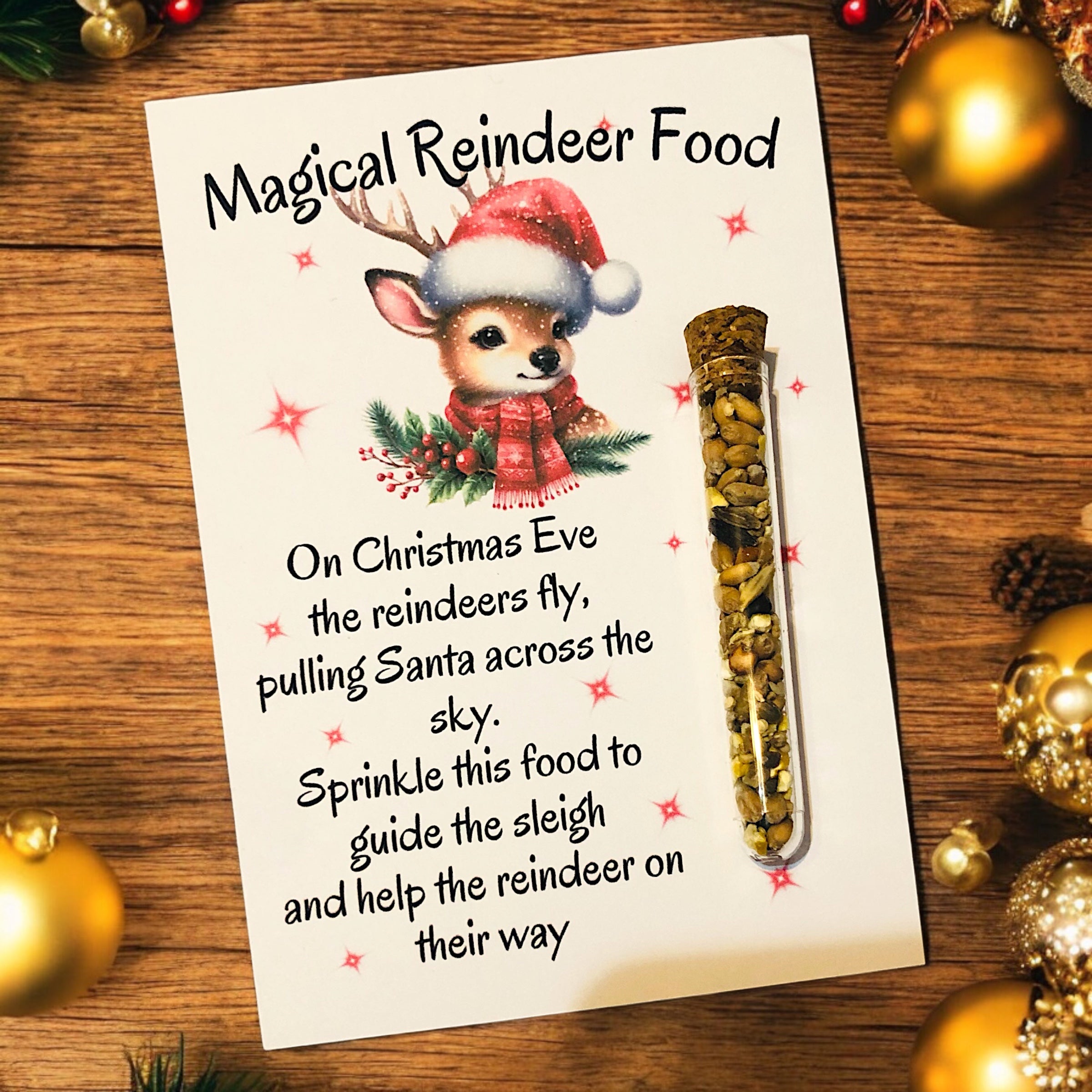 10 x Magical Reindeer Food Tubes (Choose from Oats or Seeds)