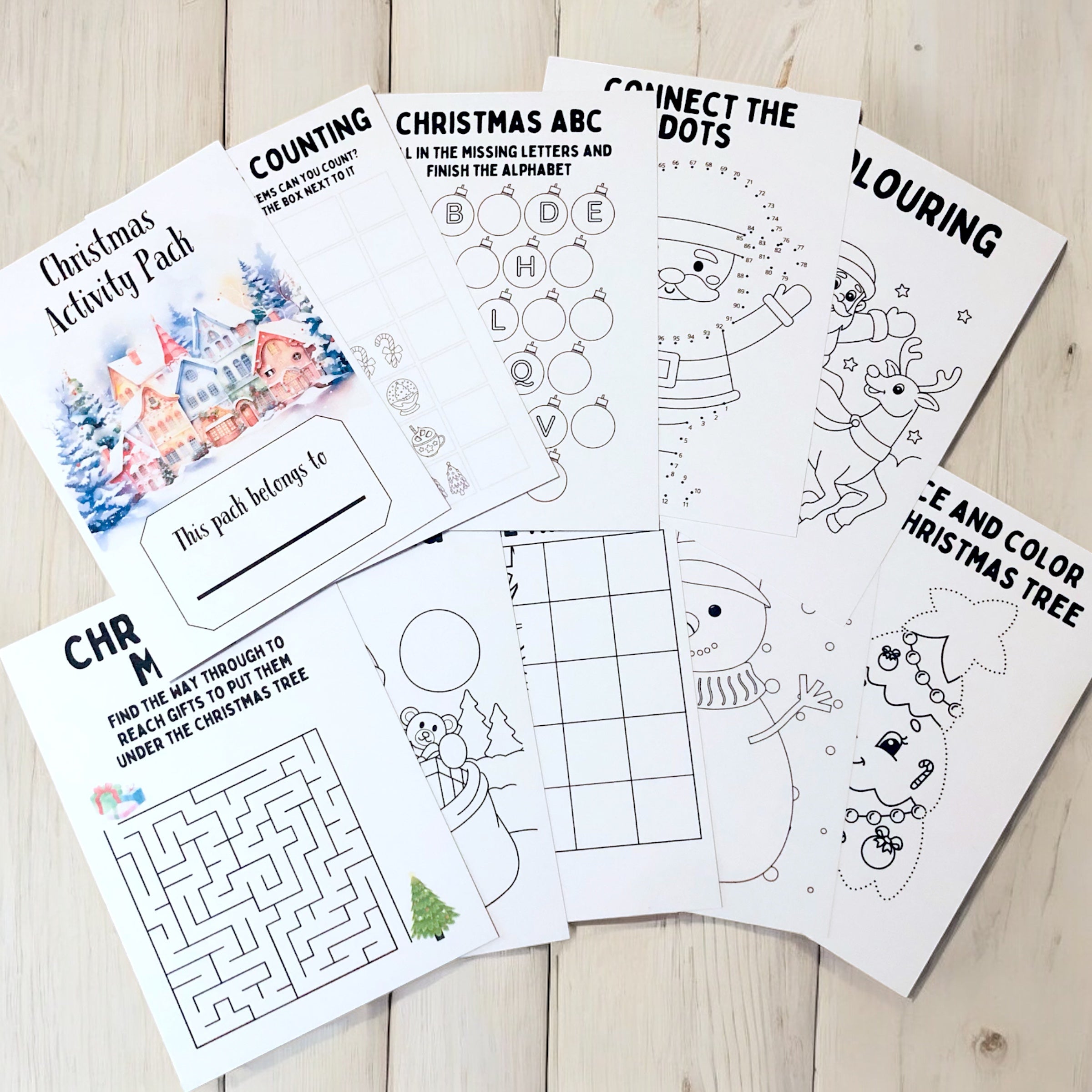 10 x A6 Christmas Activity Packs